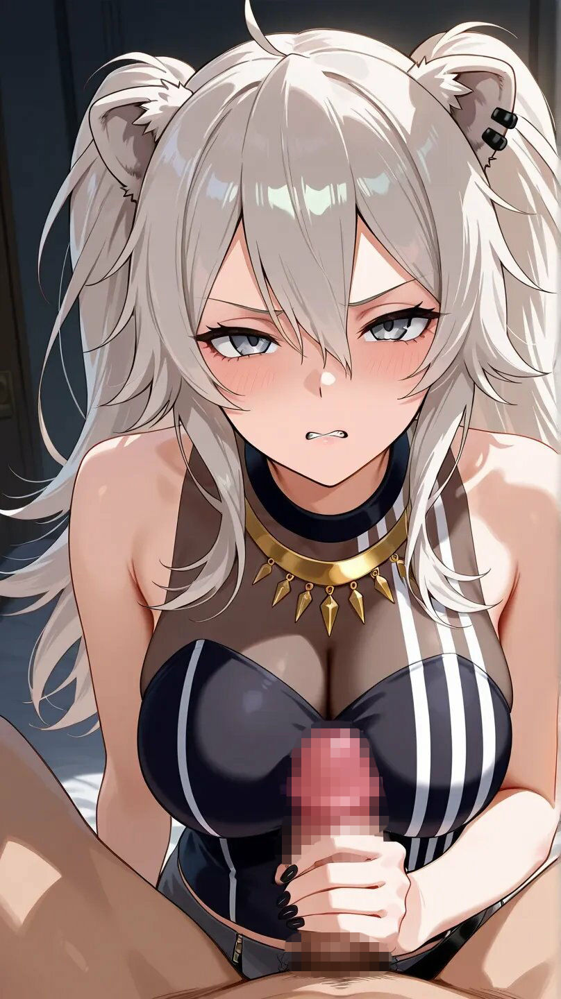 サンプル画像6:獅〇ぼたんに嫌々抜いてもらうCG集(Skynet-AI) [d_695085]