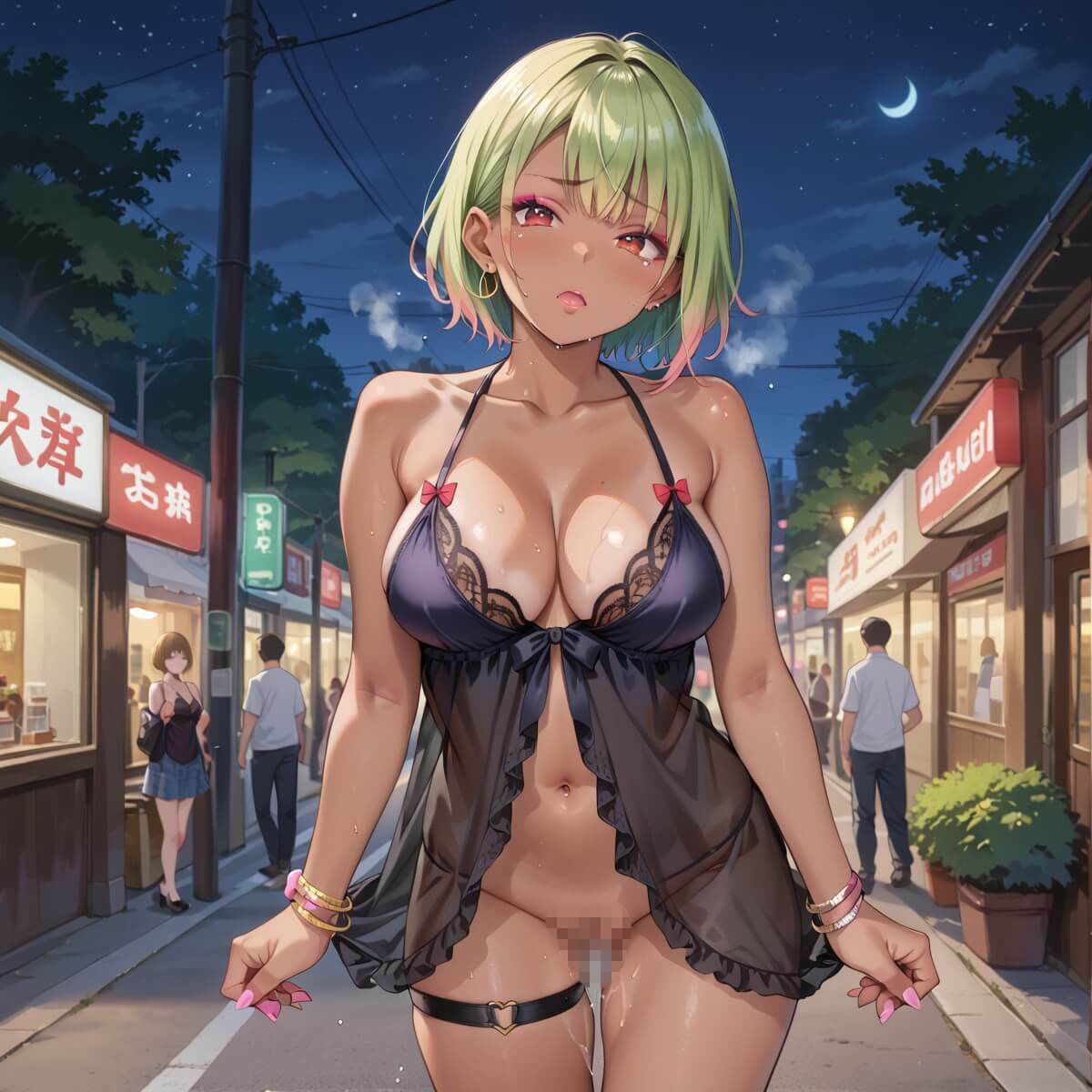 サンプル画像6:ビッチギャルは月下を下着で誘う・260枚(ルビーの瞳) [d_695123]