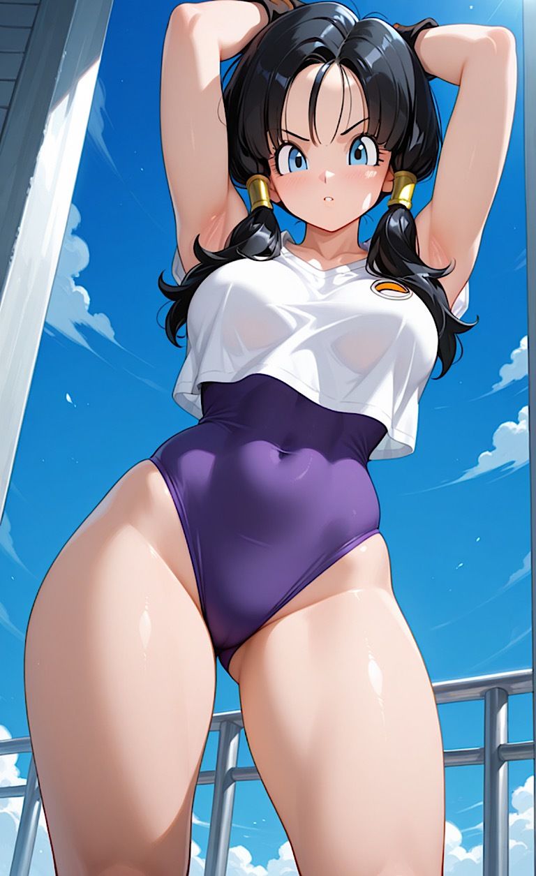 ドラゴン◯ール【ビ◯デル 246枚】ジムにてオヤジインストラクターの前で乳首丸出し武者修行! 画像9