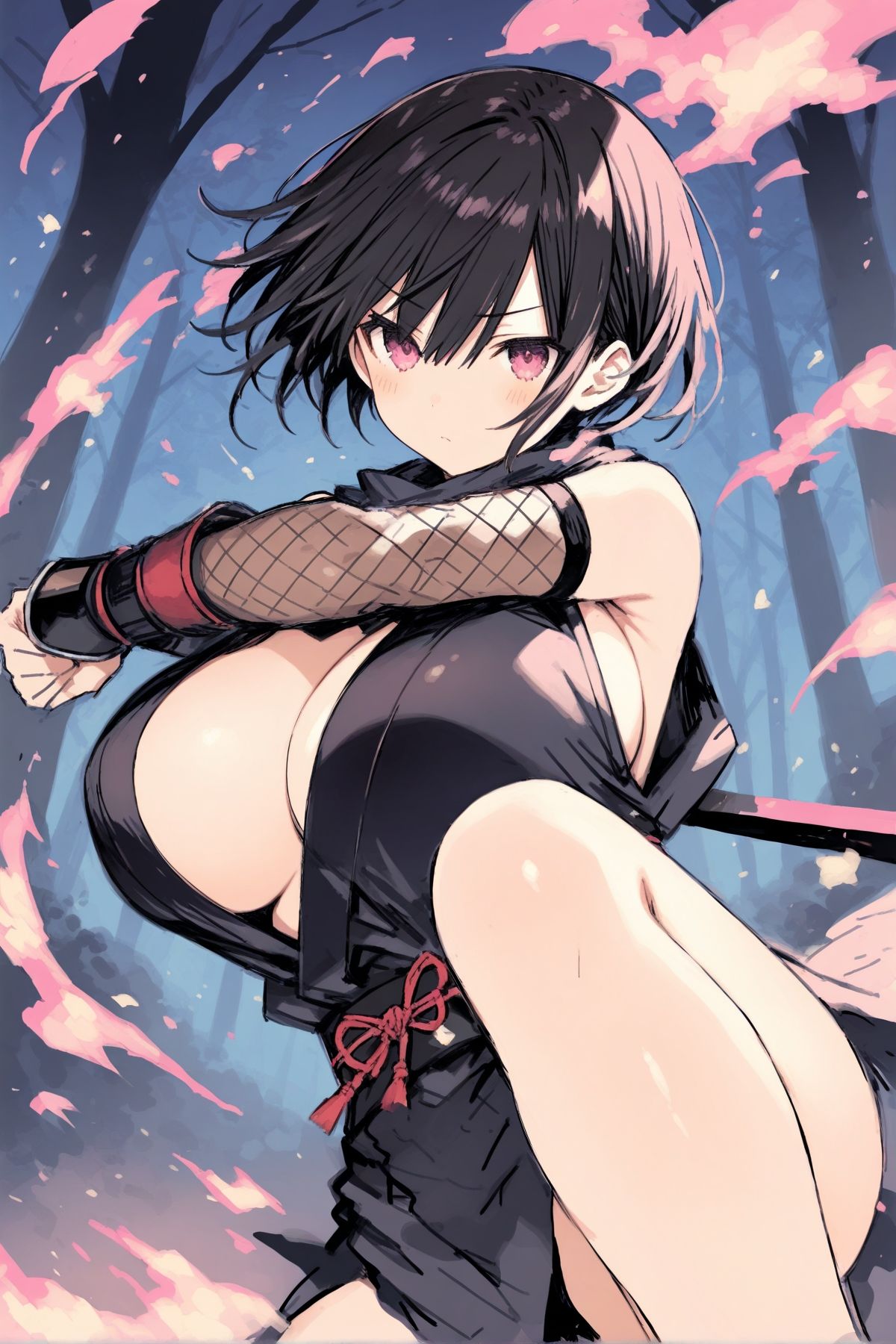 サンプル画像1:母乳体質のくのいち、任務中なのにミルクが漏れちゃう！(ミルクドロップ) [d_695345]