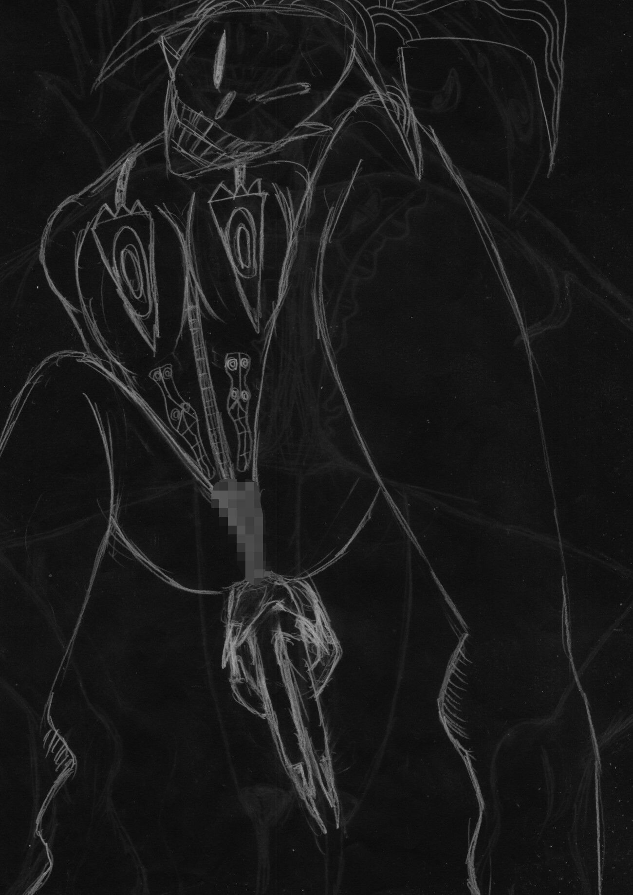 【無料エロ漫画】黒よりも黒いエロティックホラー黒戯絵集「マネキンポーズ9」(黒納豆) d_695416