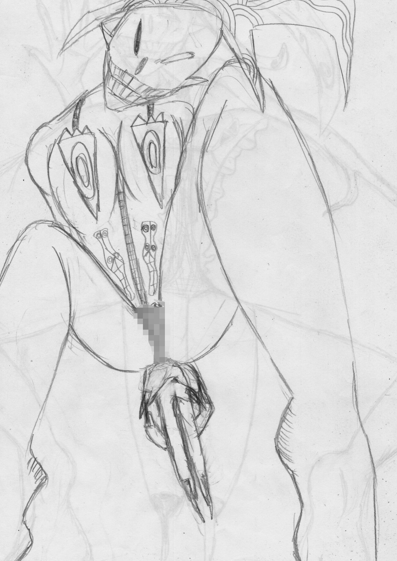 【無料エロ漫画】黒よりも黒いエロティックホラー黒戯絵集「マネキンポーズ9」(黒納豆) d_695416