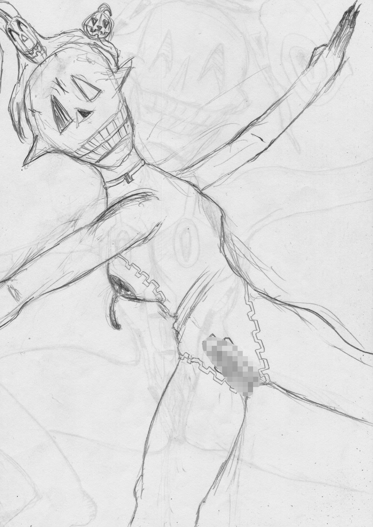 【無料エロ漫画】黒よりも黒いエロティックホラー黒戯絵集「マネキンポーズ9」(黒納豆) d_695416