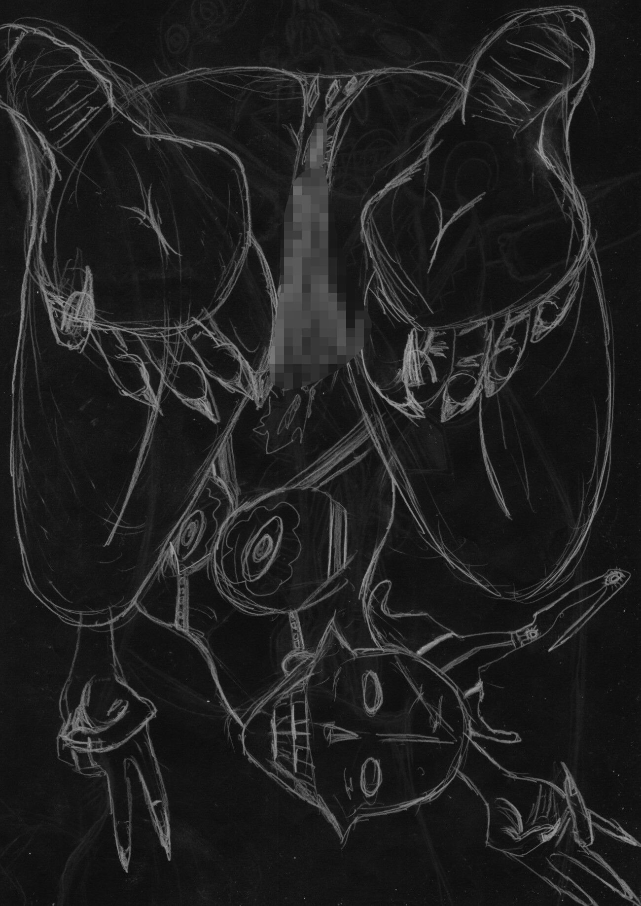 【無料エロ漫画】黒よりも黒いエロティックホラー黒戯絵集「マネキンポーズ9」(黒納豆) d_695416