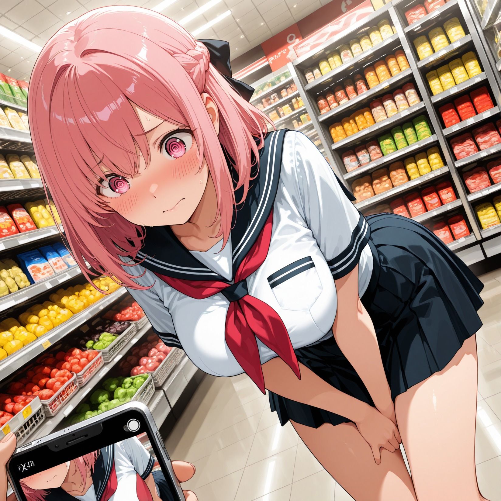 サンプル画像3:女子校生催●服従〜スーパーで万引きする女子に正義の鉄槌〜(バナナと生絞り) [d_695447]