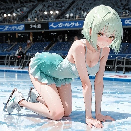 サンプル画像1:スポーツ女子セクシーイラスト集『女子スケート選手野々山奏』(非実在創作美少女) [d_695575]