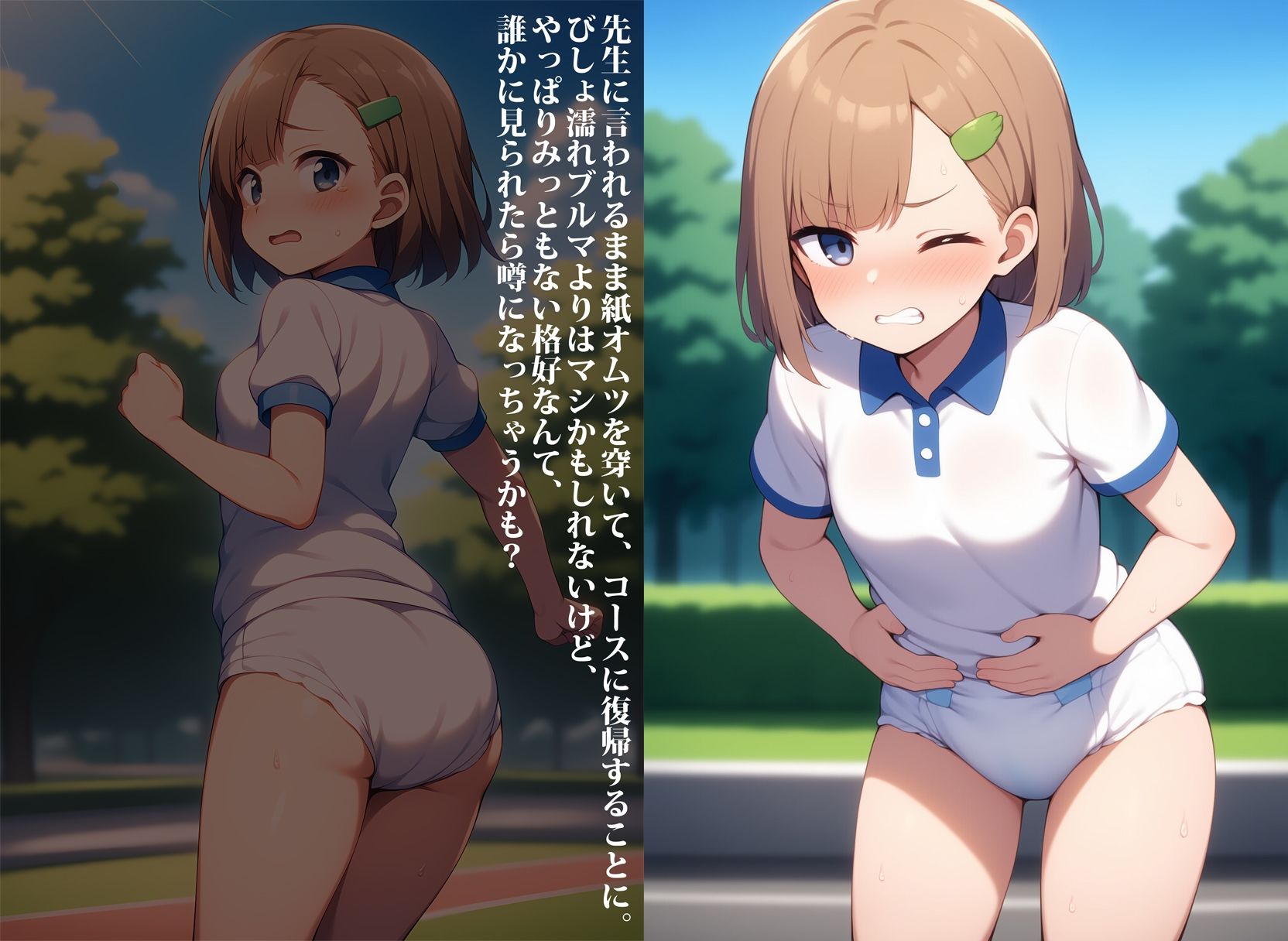 便意我慢マラソン〜糞尿まみれのブルマ姿で走る少女達〜 画像7