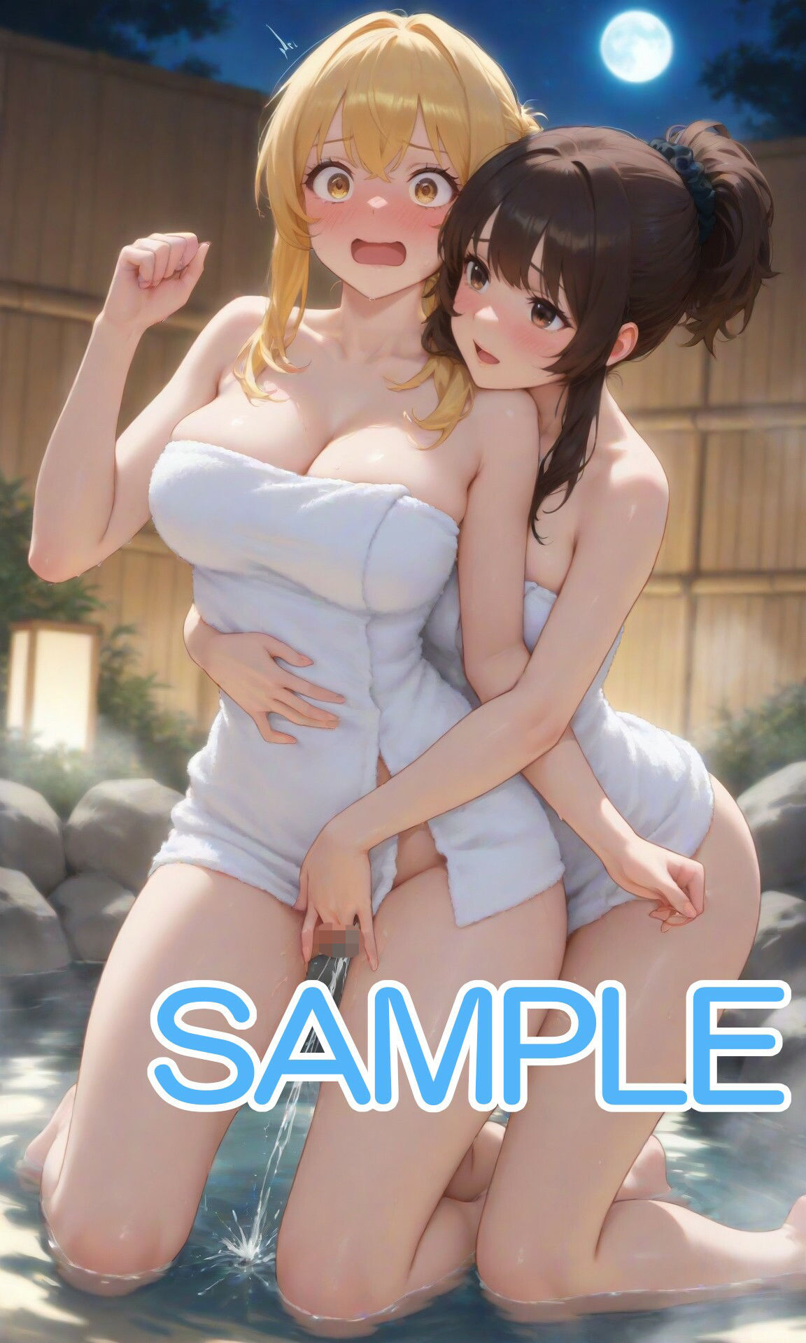 サンプル画像5:温泉で女の子たちと・・・(へびの皮) [d_695856]