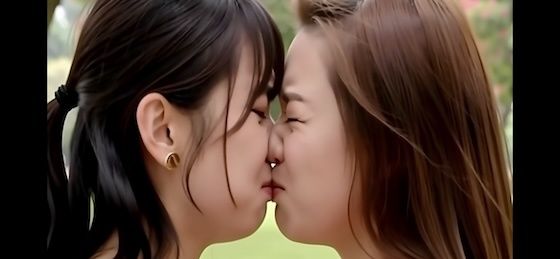 【公園】人目も憚らず公園で鼻と鼻を潰し合いながら言い争う女性2名 画像2