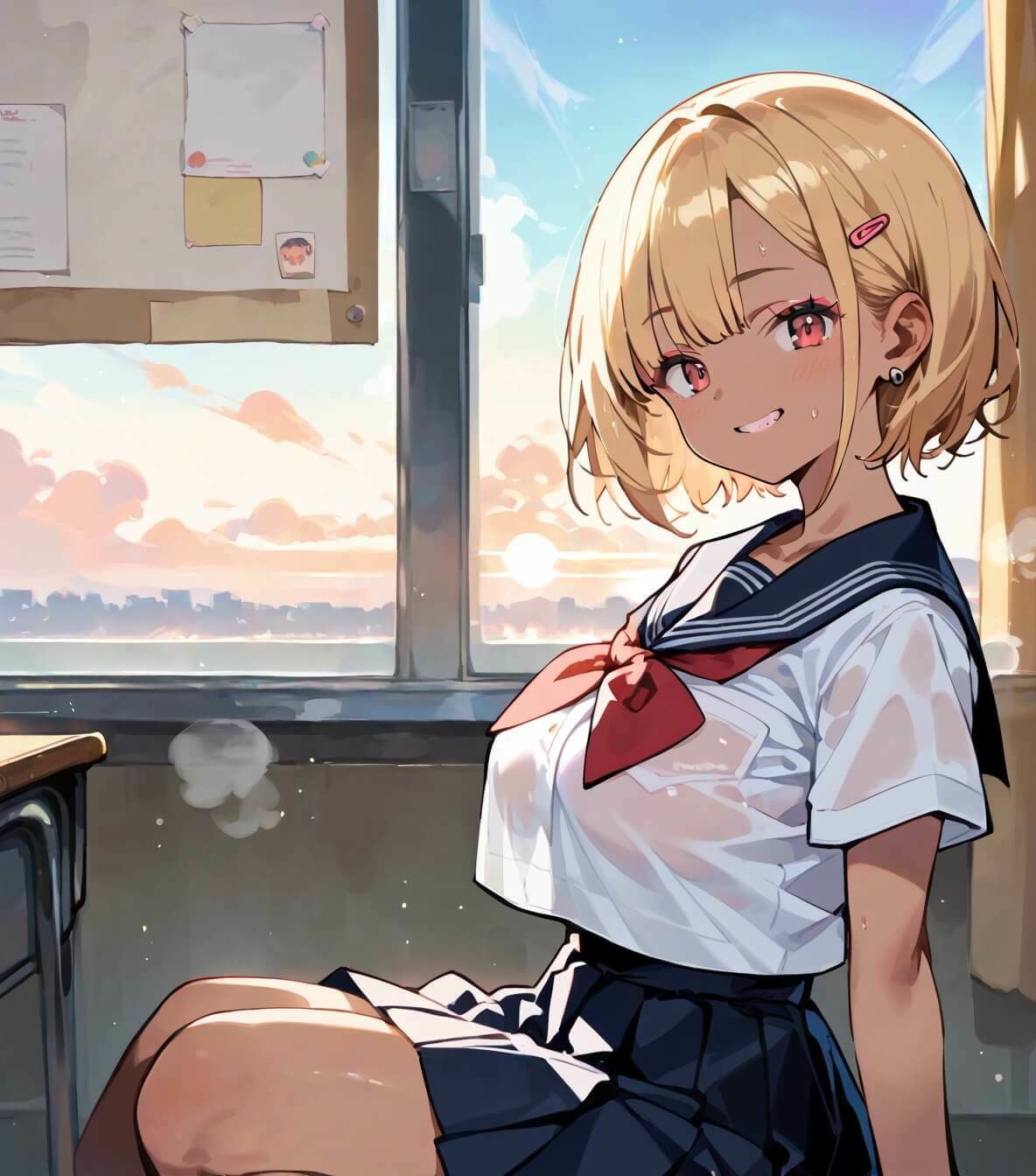 サンプル画像6:夕日に浮かぶ君が好きだから【厳選220枚】(ルルのアトリエ) [d_696421]