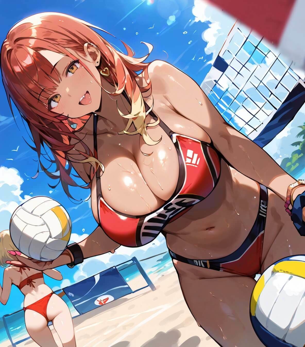 サンプル画像4:ビーチバレーの罰ゲームはセックスです！！【厳選250枚収録】(ほわいとえんじぇる) [d_696461]