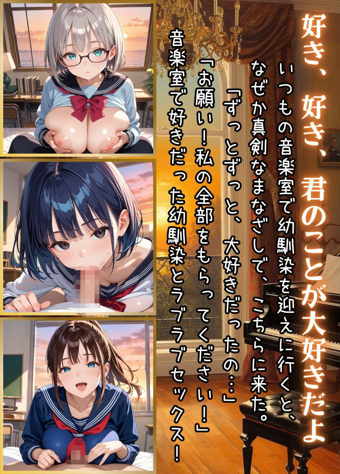 サンプル画像1:音楽室で君に誘われて…5【厳選CG260枚】(おねだり本舗) [d_696473]