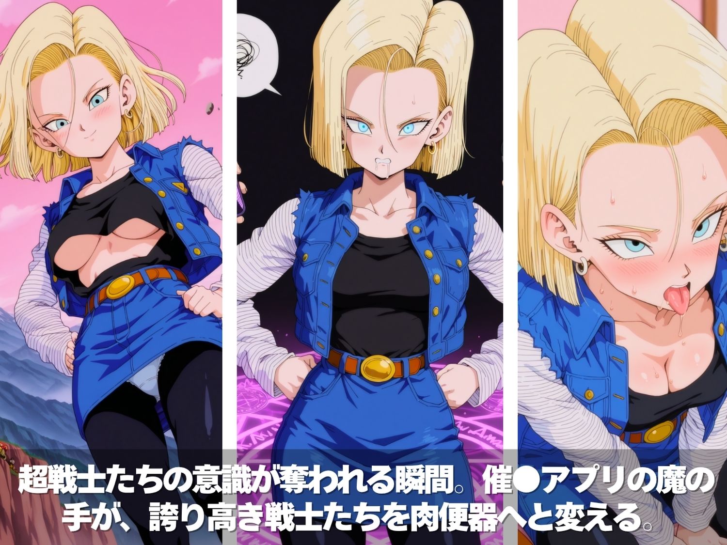 サンプル画像2:キモ男の逆襲。孕ませ完全征服！全員ペット化計画。肉便器として永遠に服従せよ。  〜ドラゴ●ボール 編〜(ぽかぽかさんぽ) [d_696521]