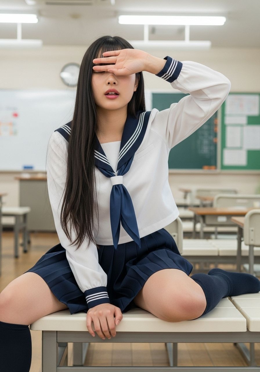 サンプル画像4:イケナイ目隠し制服ガール(AI-AYA) [d_696554]