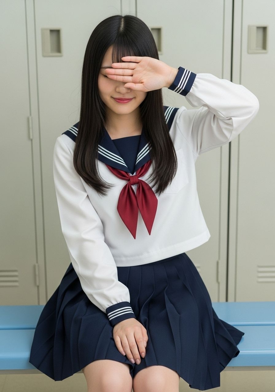 イケナイ目隠し制服ガール 画像5