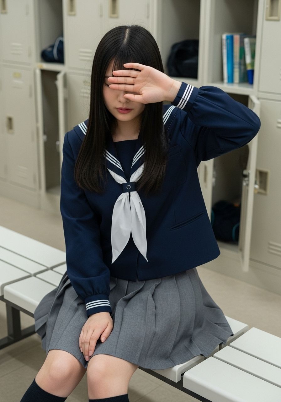 サンプル画像6:イケナイ目隠し制服ガール(AI-AYA) [d_696554]