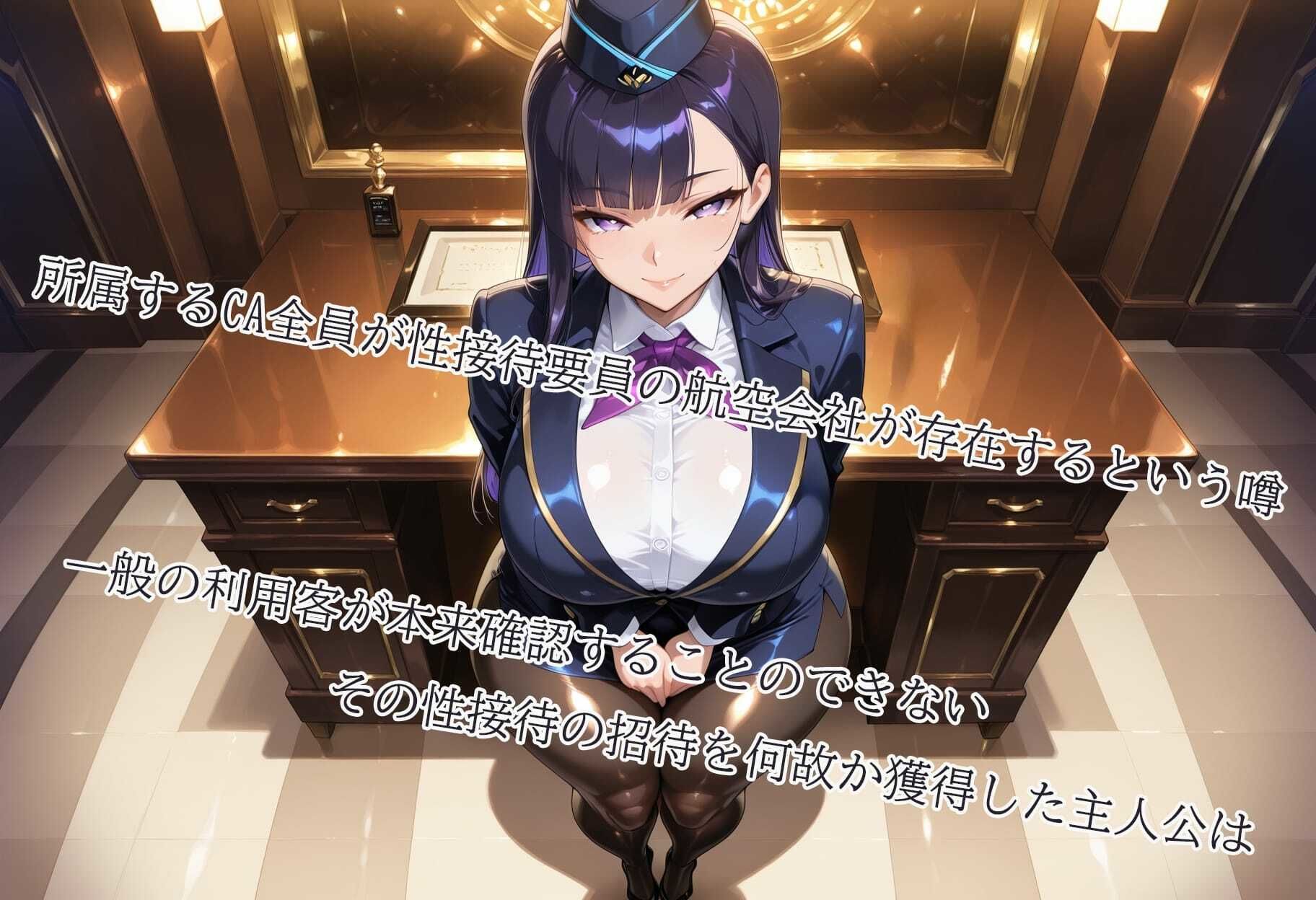 サンプル画像2:×××エアライン 〜性接待専門ビッチCAの噂〜（1） 東条姫華 編(MAC-AI) [d_697058]