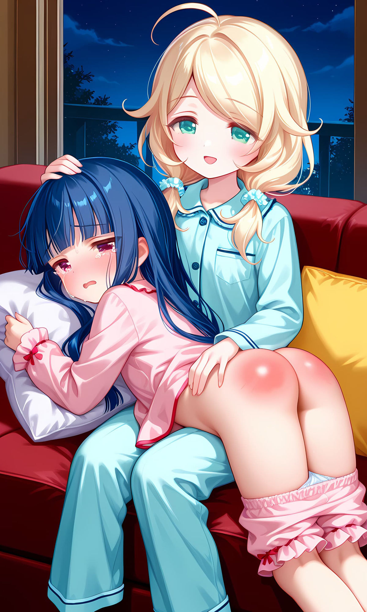 佐城雪美・遊佐こずえ（アイドルマスター）お尻叩きイラスト集 画像3