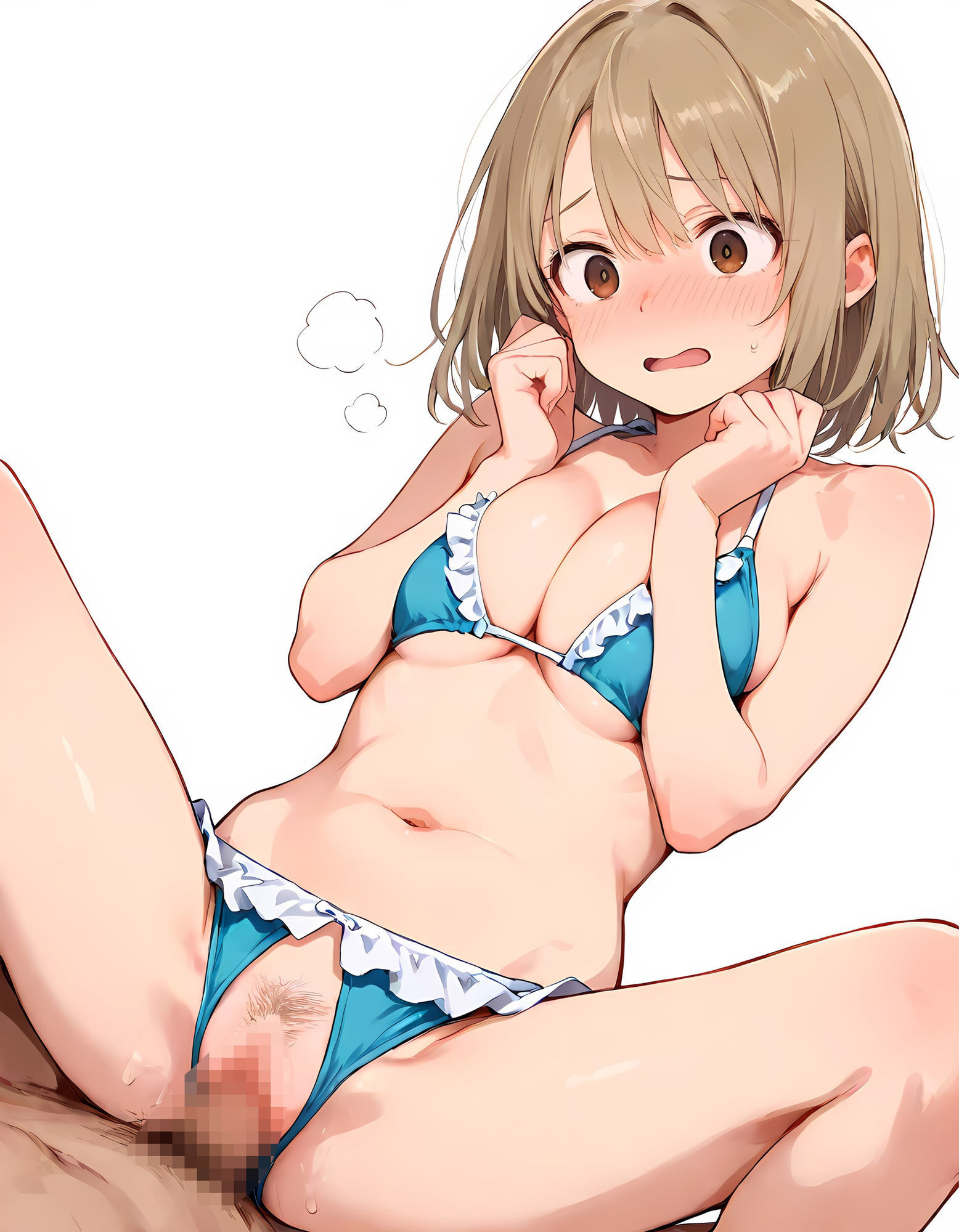 サンプル画像3:水着バイトのウラ事情 〜撮影現場のぶっかけ奉仕〜 Vol.2(にゅるにゅる書房) [d_697360]