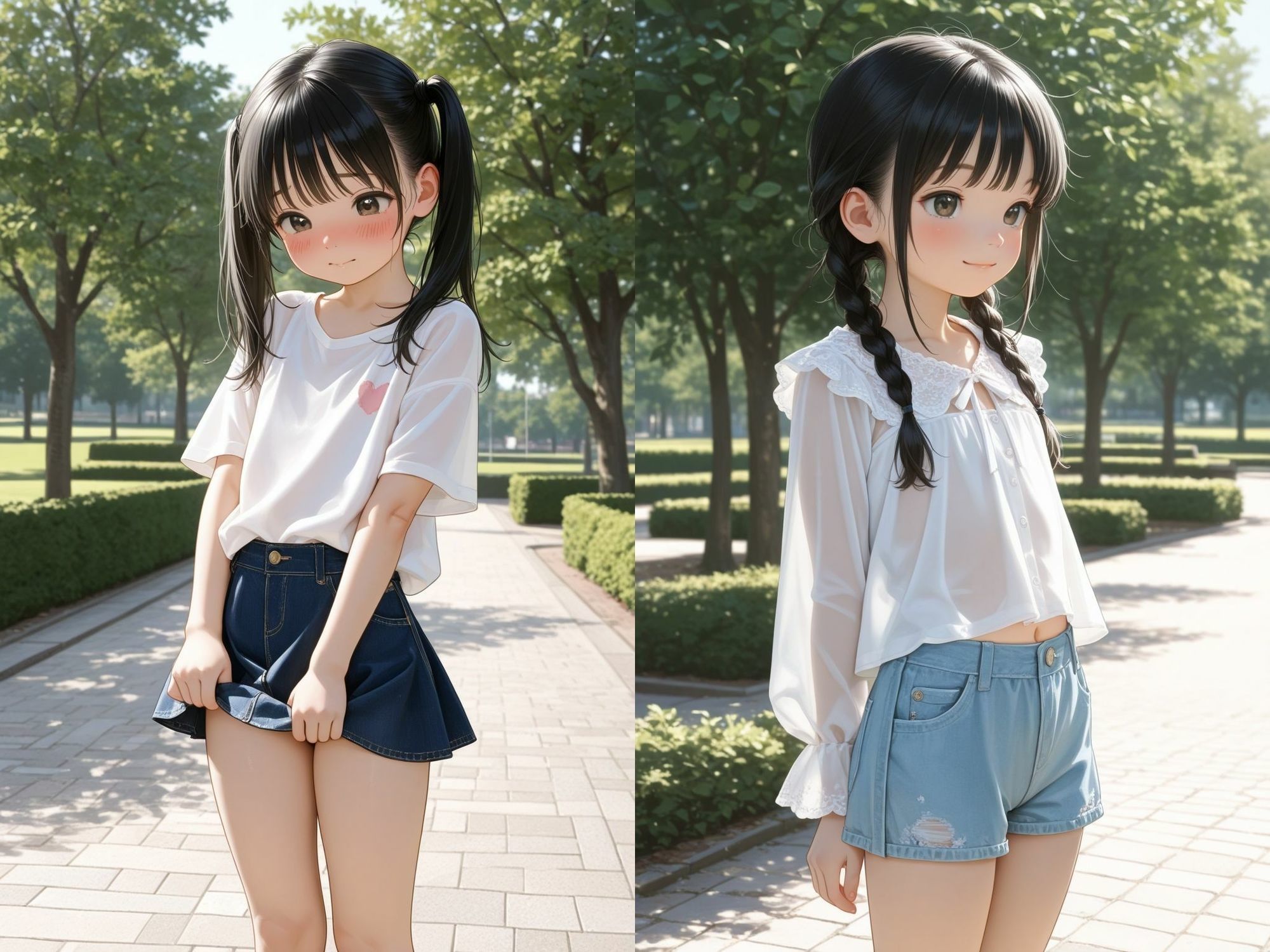 【つるぺた】公園にいる少女を家へ誘う～突いても揺れないちっぱい！～1