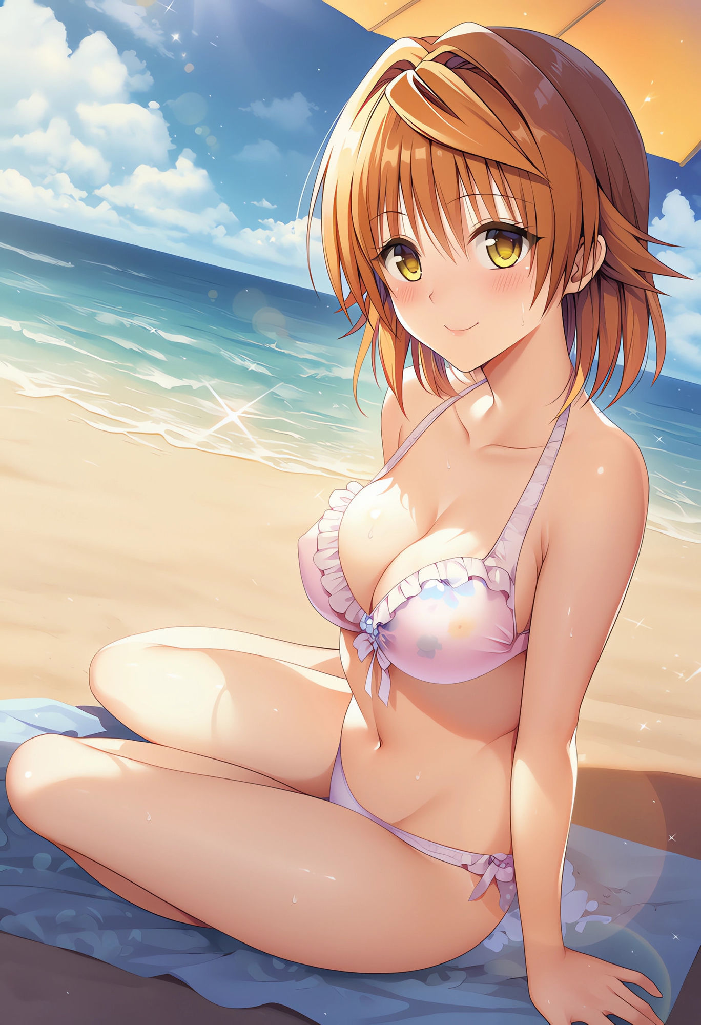 サンプル画像3:海でとらぶる(Love and peace) [d_697874]