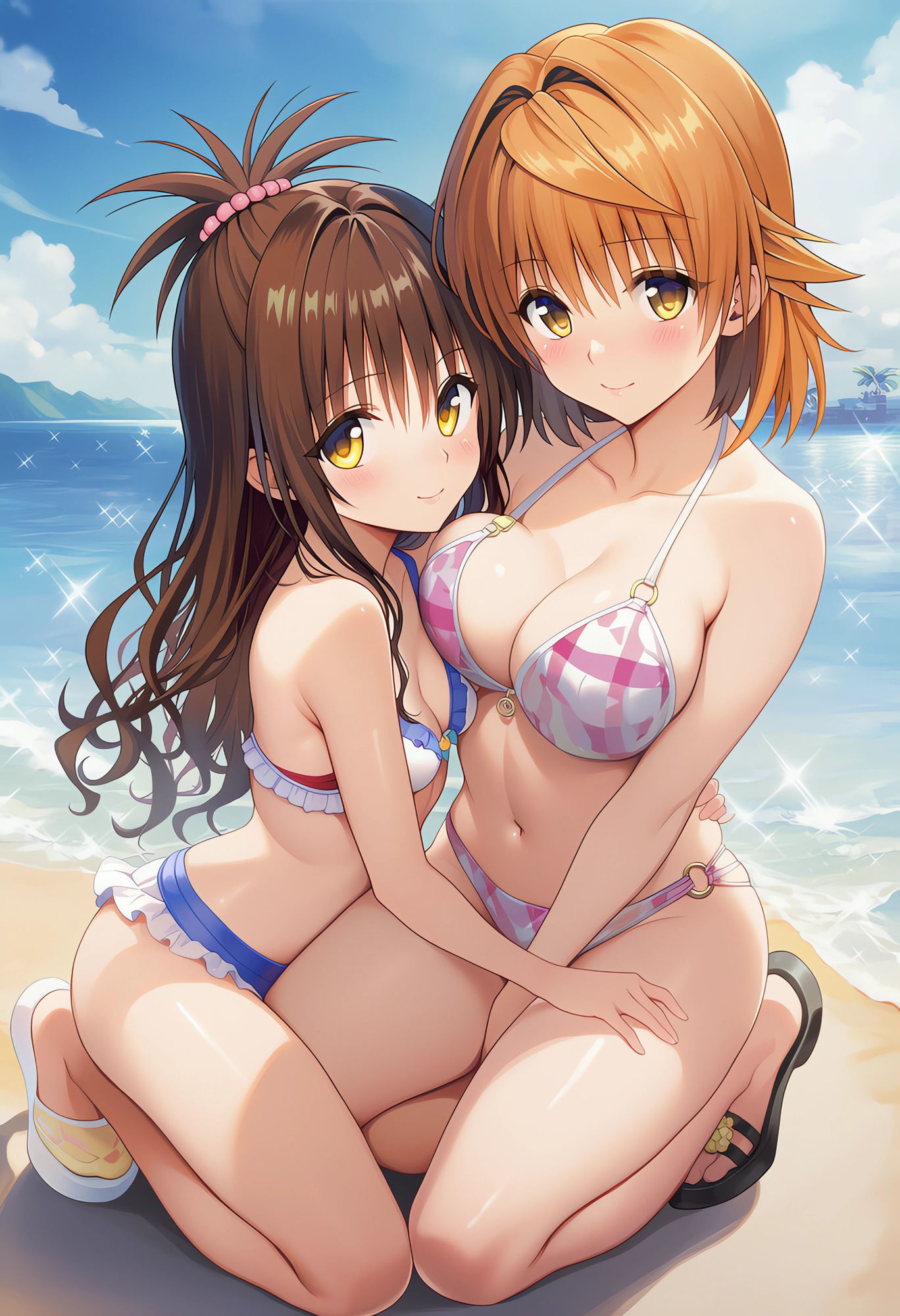 サンプル画像5:海でとらぶる(Love and peace) [d_697874]