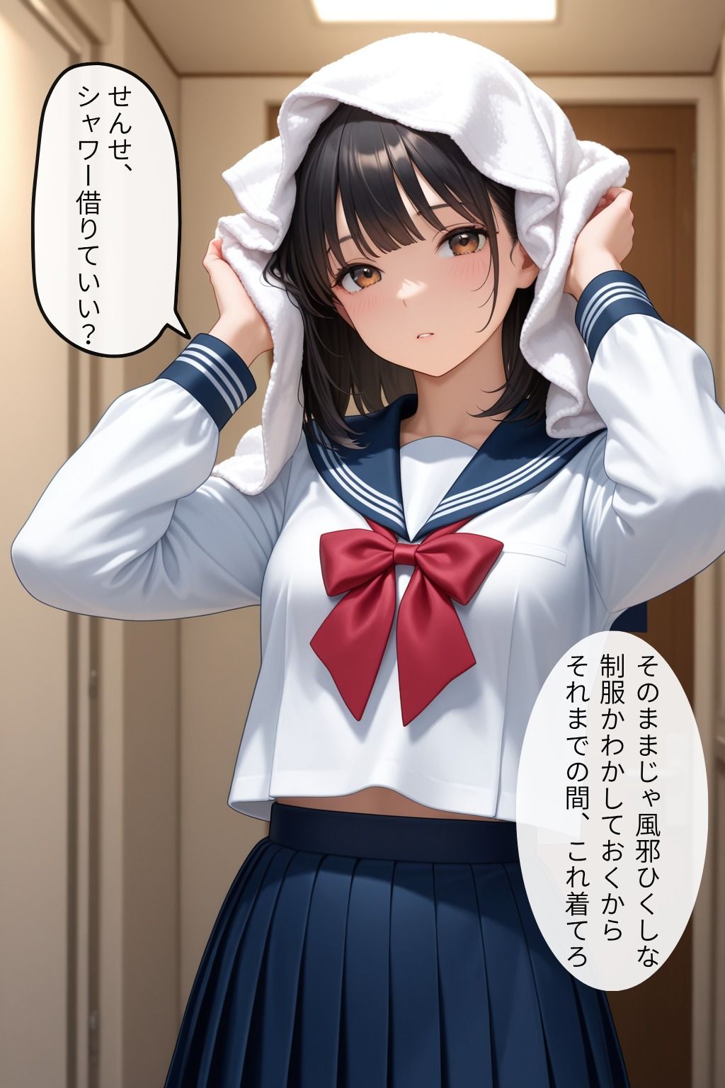 サンプル画像2:雨に濡れた生徒に女を感じて・・・背徳生ハメ・中出し(桃尻娘) [d_697942]