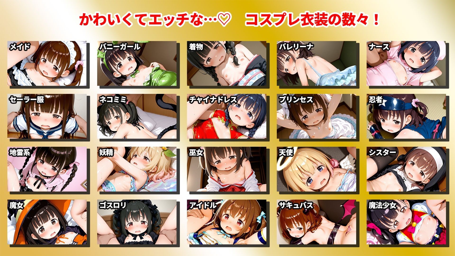 【4K神画質】コスプレつるぺた少女に種付けセックス100連発！【115分】