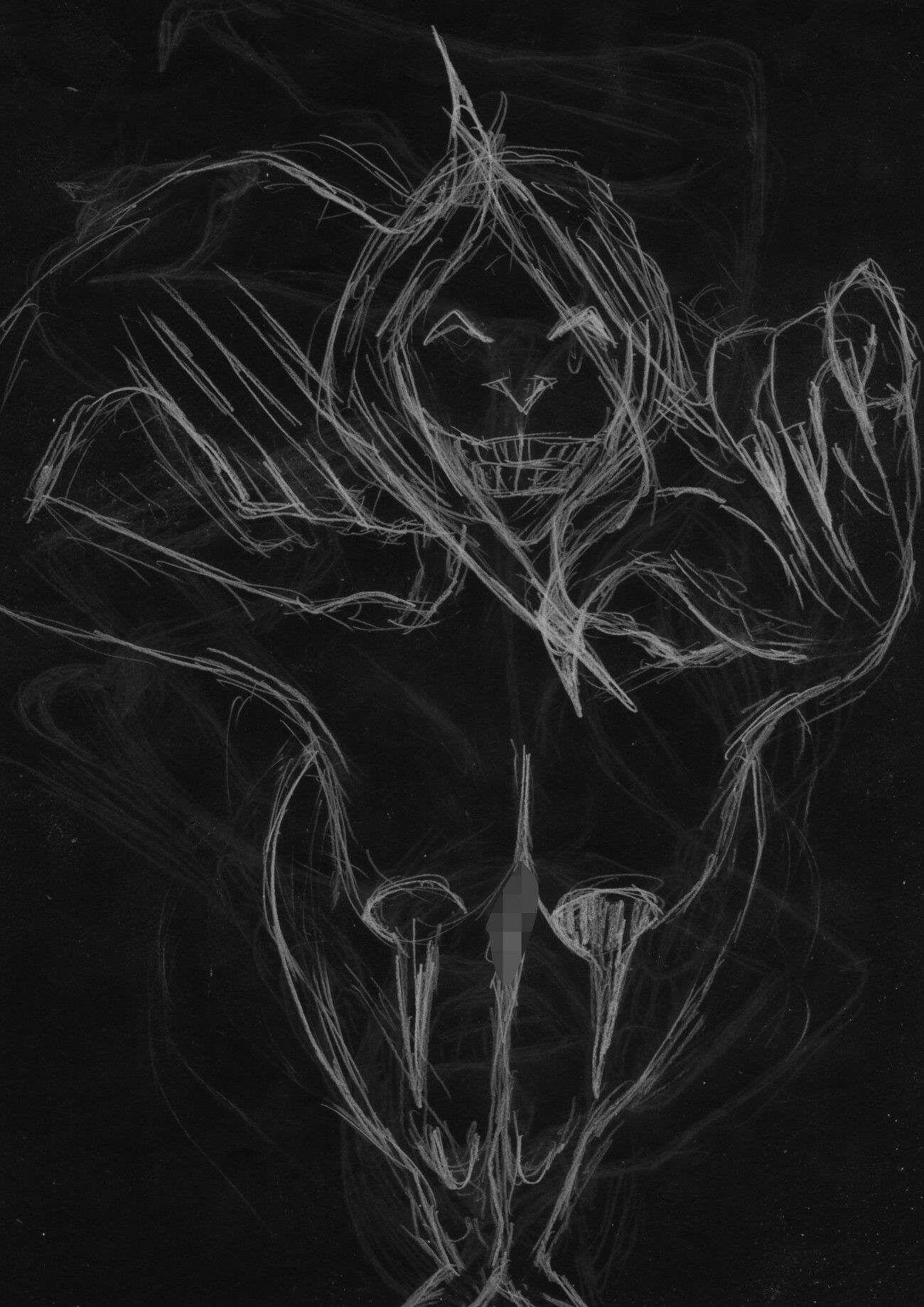 サンプル画像3:黒よりも黒いエロティックホラー黒戯絵集「マネキンポーズ10」(黒納豆) [d_698128]