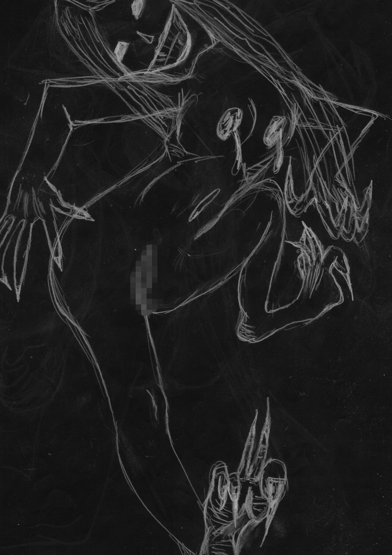 サンプル画像5:黒よりも黒いエロティックホラー黒戯絵集「マネキンポーズ10」(黒納豆) [d_698128]