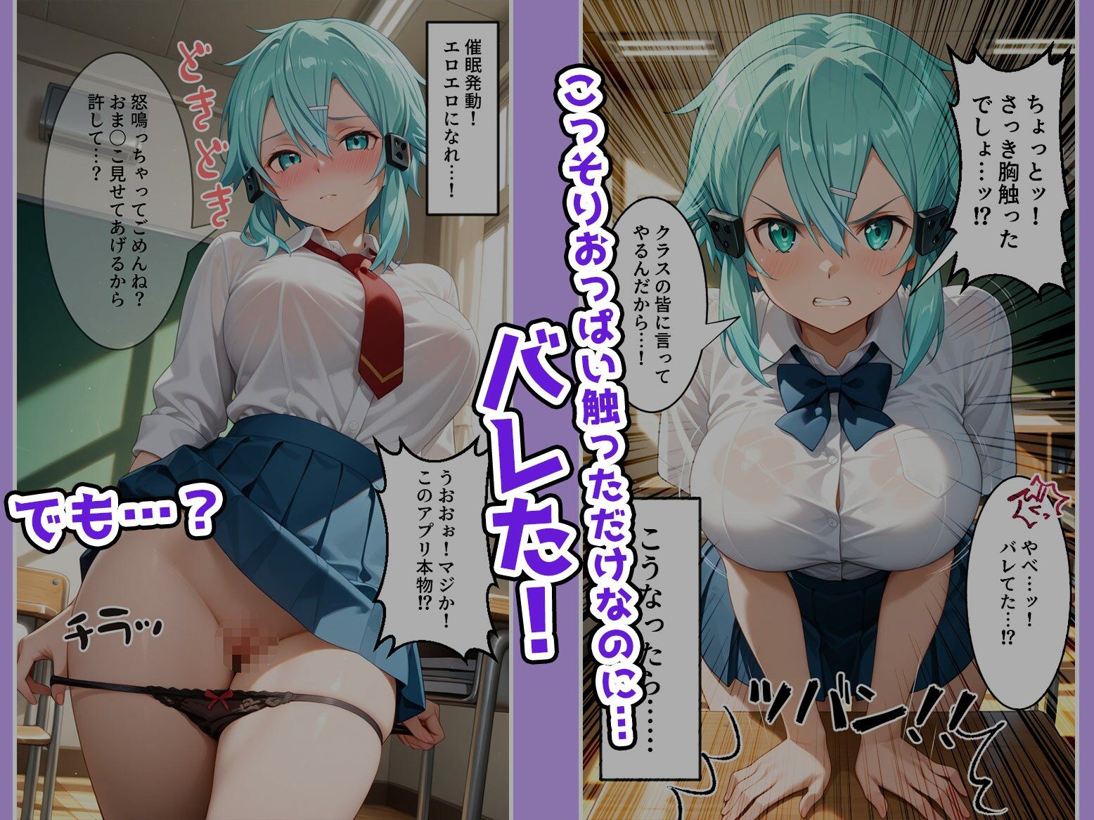 サンプル画像1:【SA〇編】クラスのヒロインを催●で全員ハーレム化計画【2話】(エビ反り) [d_698183]