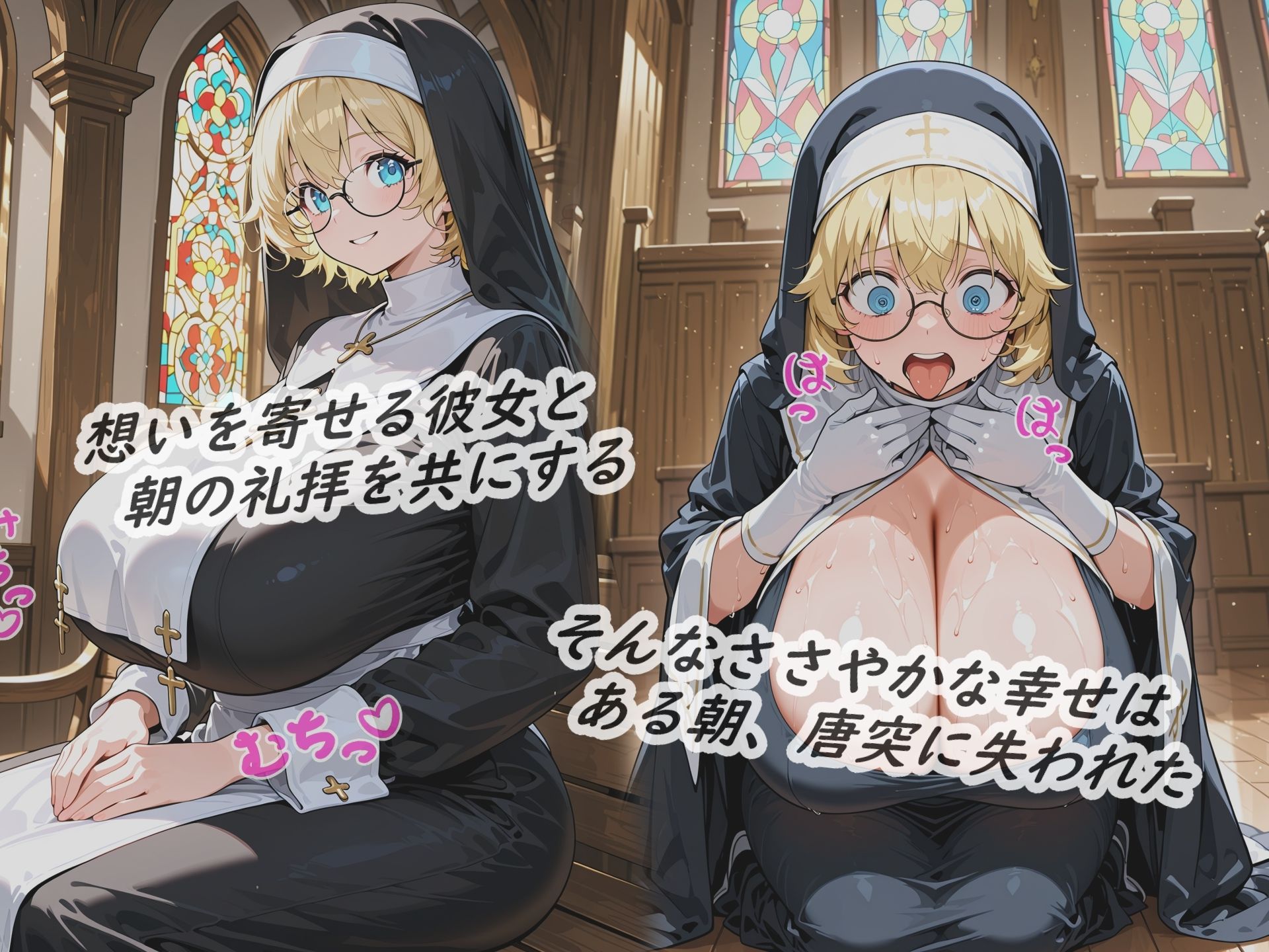 サンプル画像1:イラストノベル『亡者の溢れる世界で聖職の乙女を…』(花祭真夏のAI工房) [d_698225]