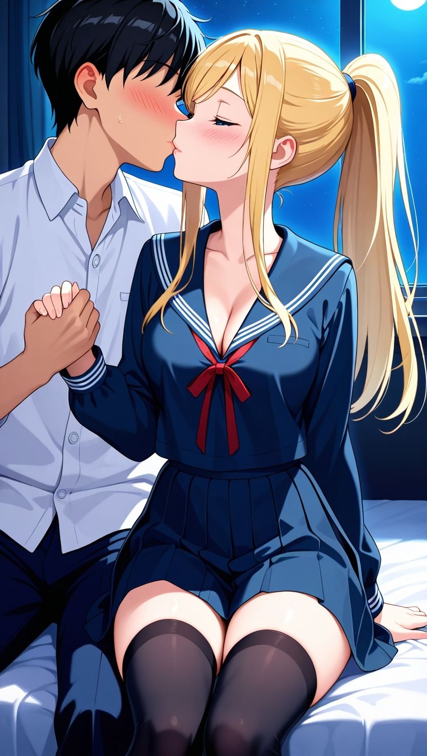 金髪ポニテ妹を3つの部屋で孕ませる夜 画像4