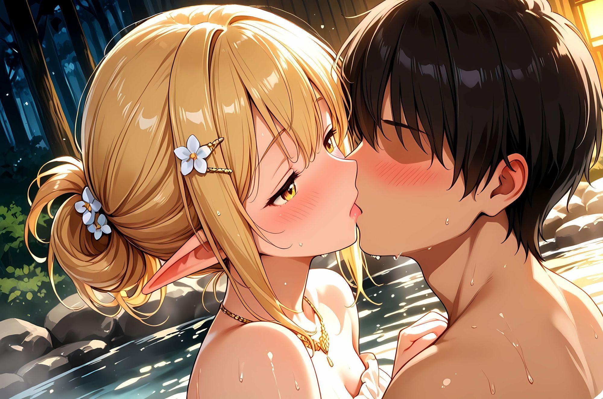 サンプル画像3:拾ったエルフがいつの間にか俺好みのエロ妻に成長していたお話 Part4 温泉編(ファンタジー同好会) [d_699223]