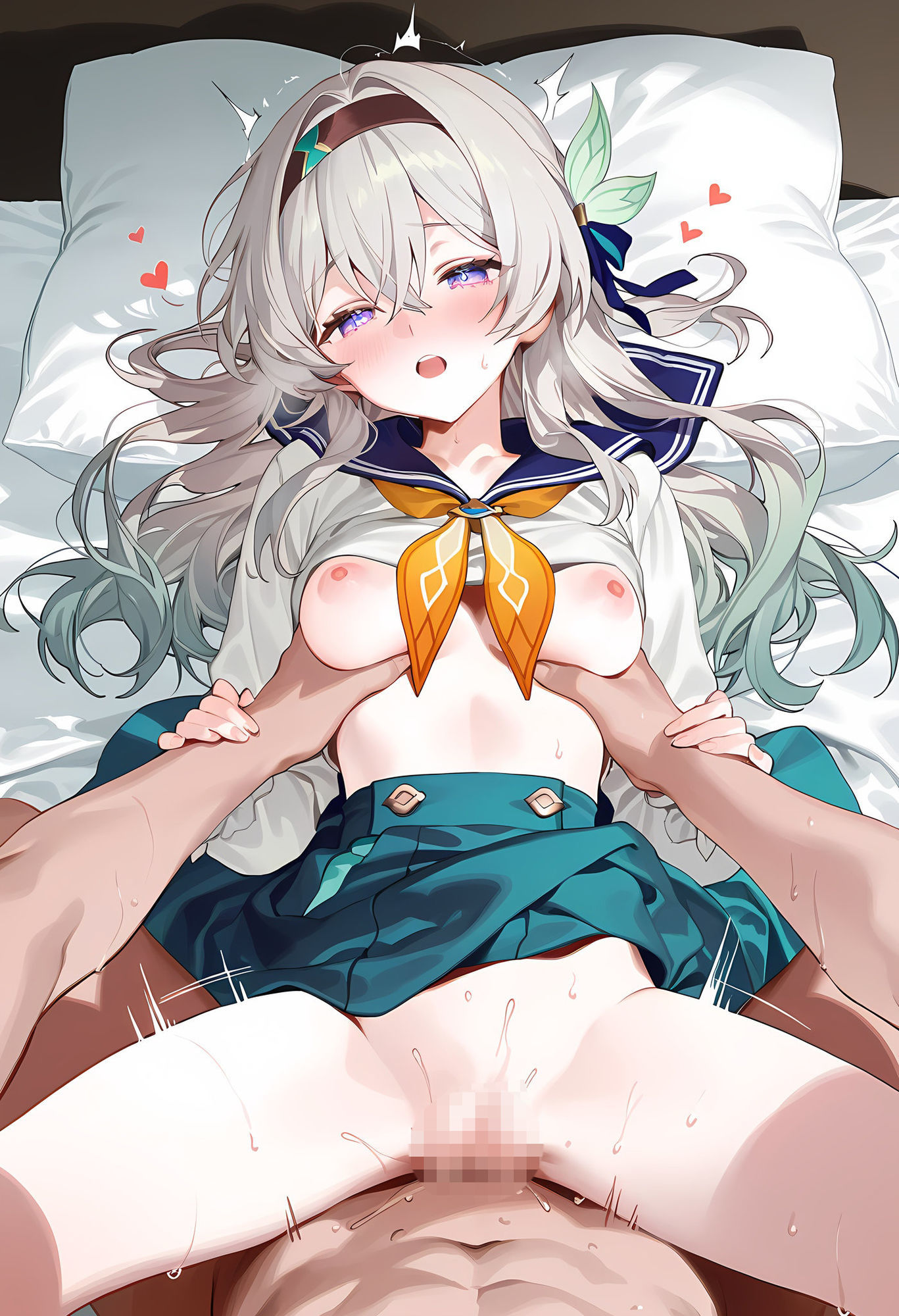 制服ホ◯ルとラブラブえっち 画像4