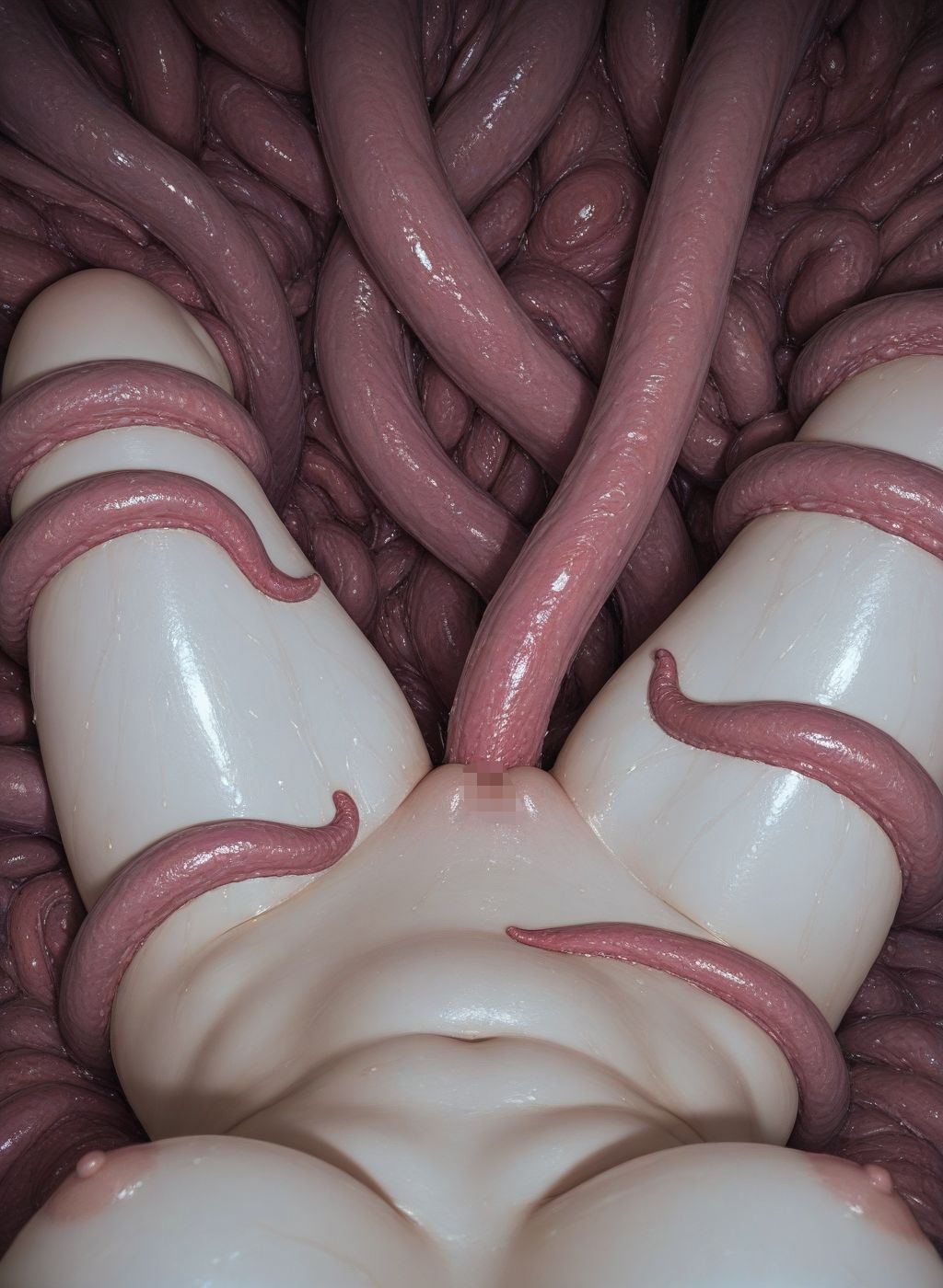 【実写風AI】女の子の身体で触手に襲われる体験 画像1