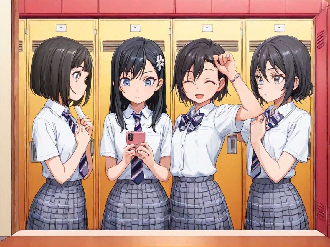 淫乱JKたちの校内乱交 画像2