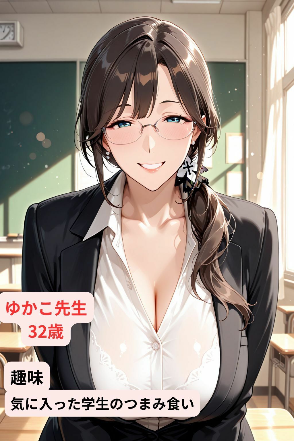 淫乱女教師と校内誘惑セックス！！ 画像1