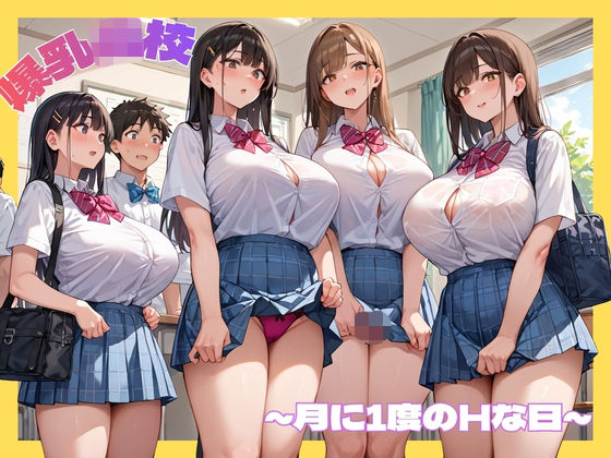 【爆乳〇校】進学校の月に一度のHな日 画像1