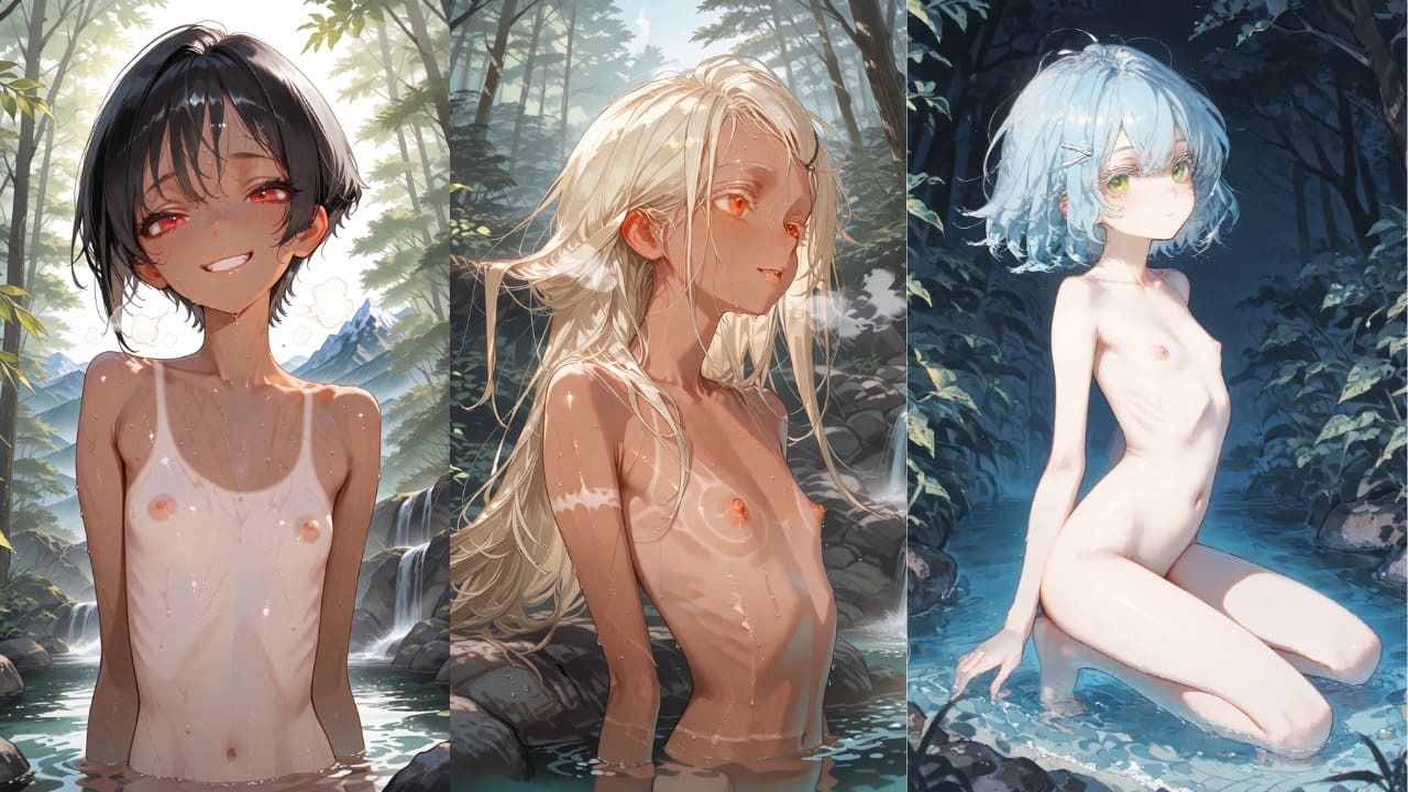 サンプル画像1:夏、川辺のひめごと(誘惑のささやき) [d_699702]