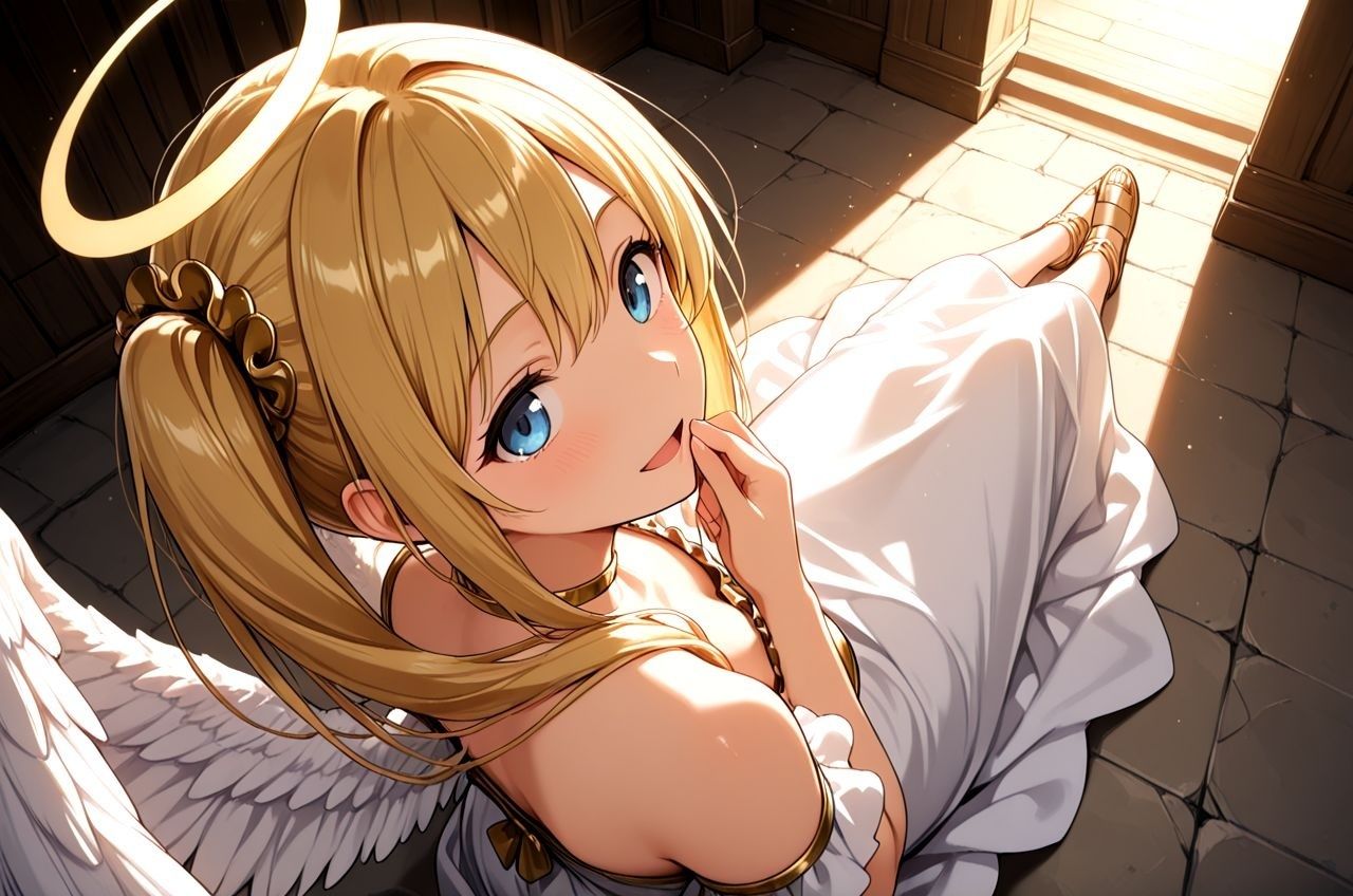 拾った美少女天使にエッチなこと教えたらドハマりしちゃっていつまでも天界に帰れるのに帰らないお話2 画像1