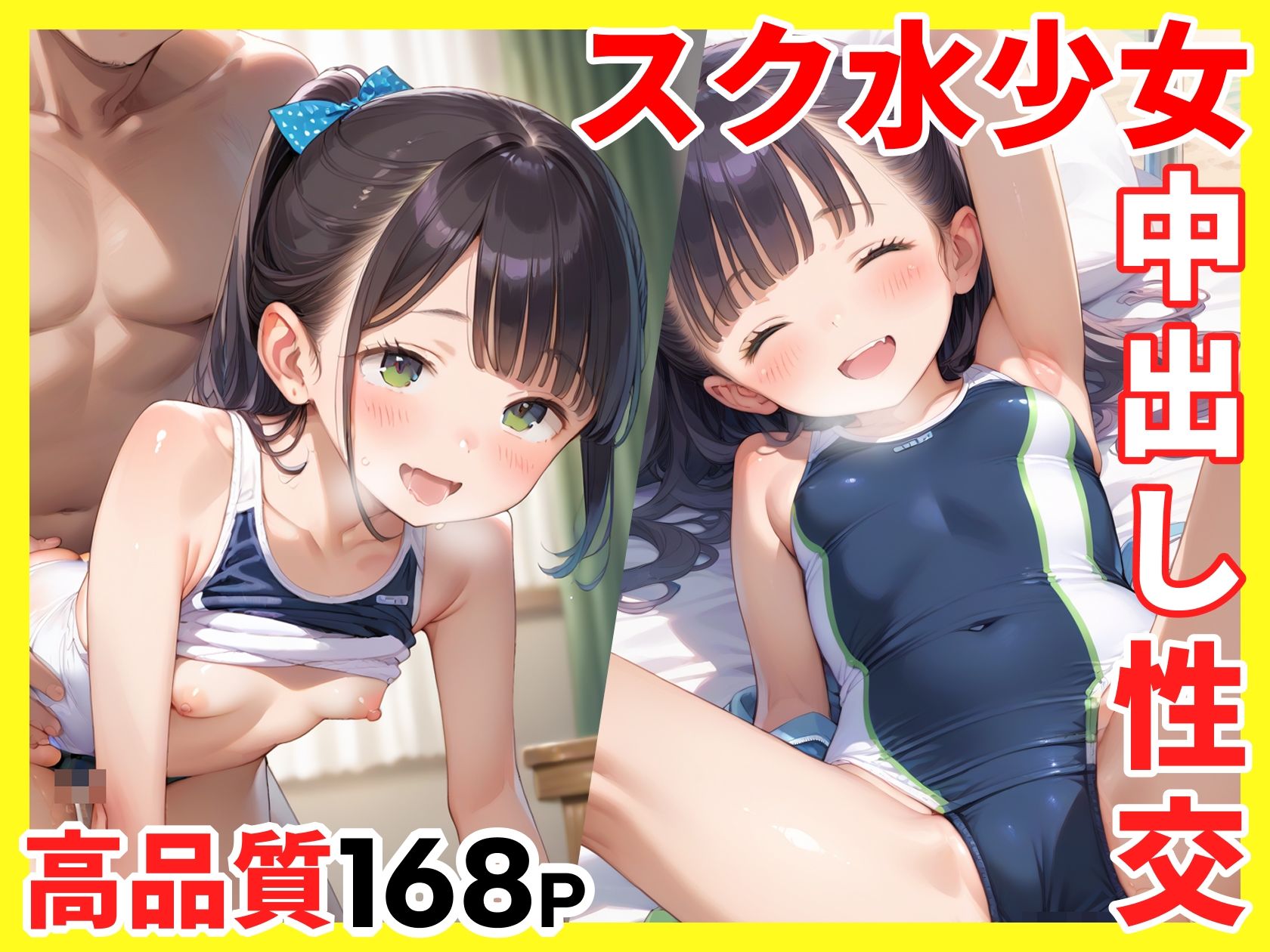 スク水少女中出し性交【スクール水着のロリっこ】 サンプル画像 2