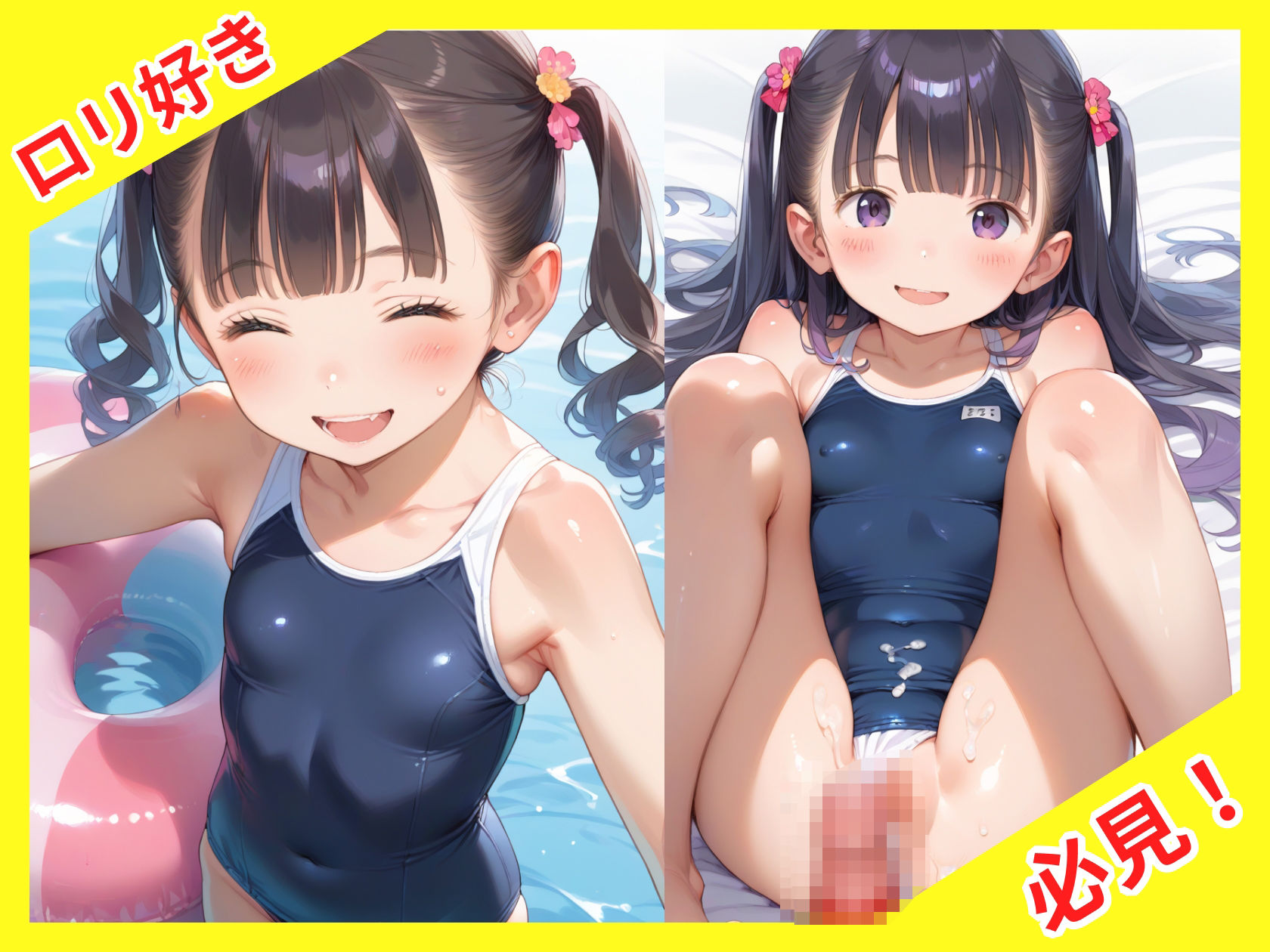 スク水少女中出し性交【スクール水着のロリっこ】 サンプル画像 3