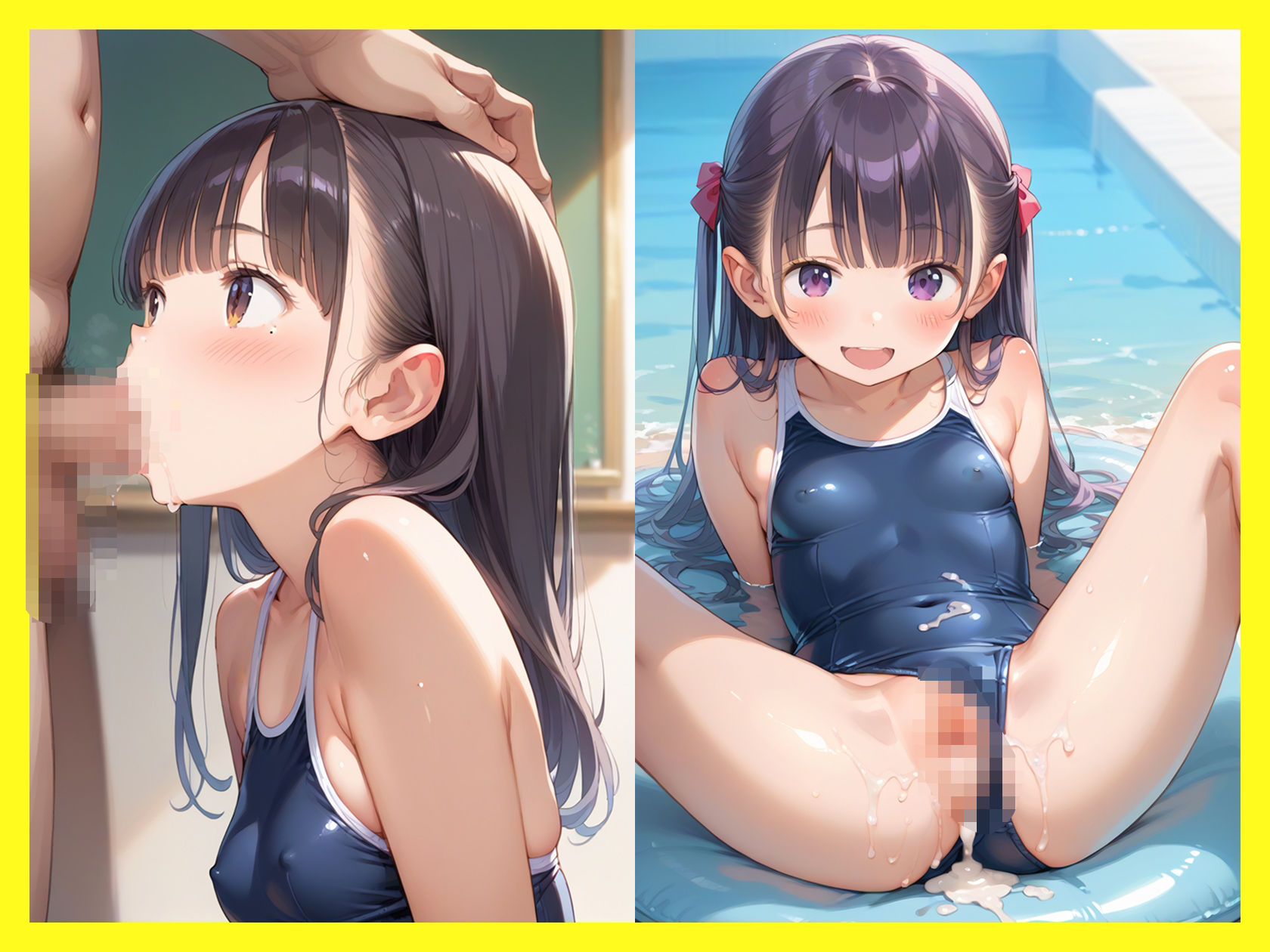 スク水少女中出し性交【スクール水着のロリっこ】 サンプル画像 6