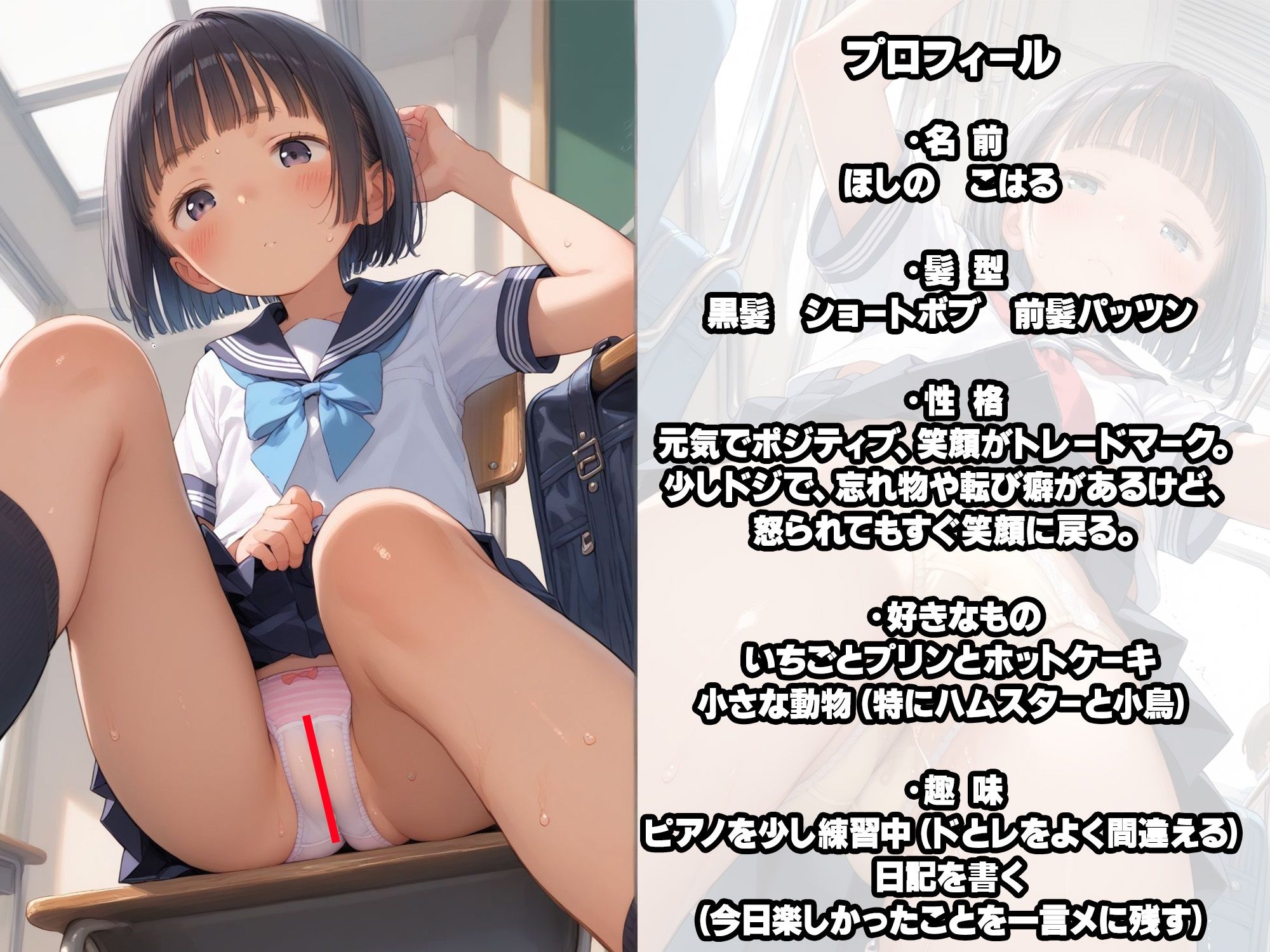 ボクはショートボブヘアの、ほしのこはるちゃんの「すじ」が見たい！1