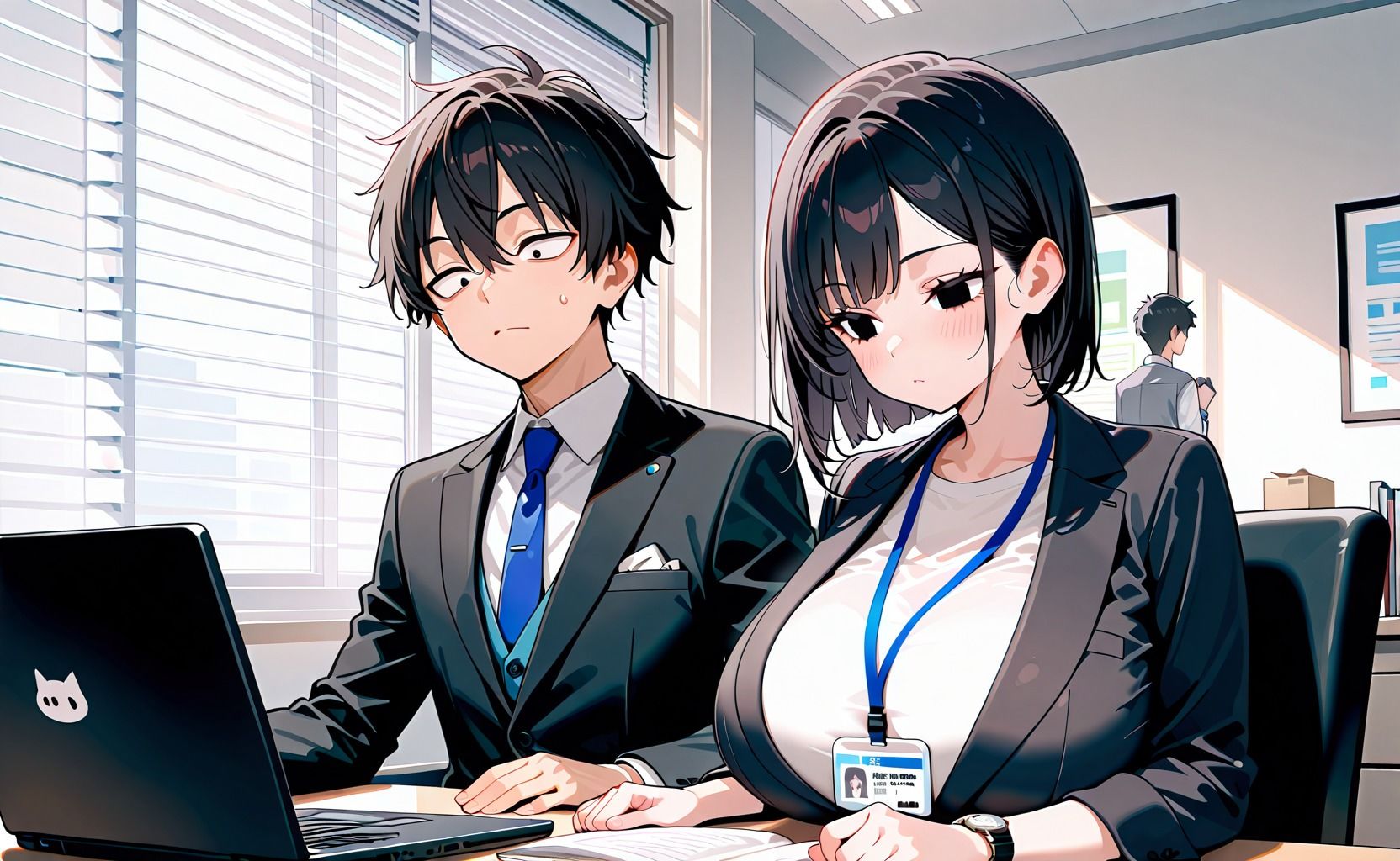 サンプル画像1:クールな巨乳新卒OLは首輪催●で雌堕ち(ニクナ) [d_699864]