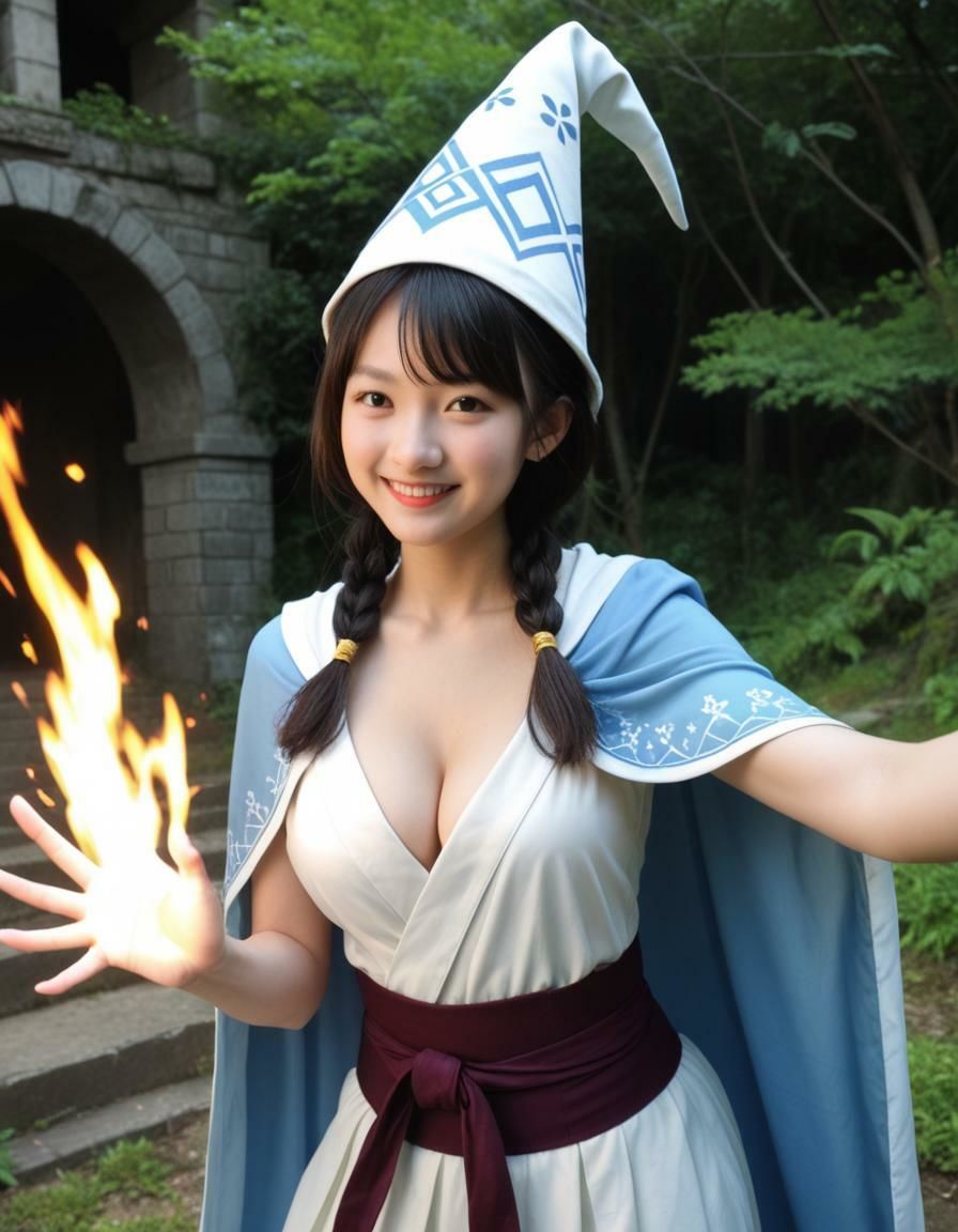 炎の魔法使い（449枚）【実写系AI超リアルCG集EX】 サンプル2