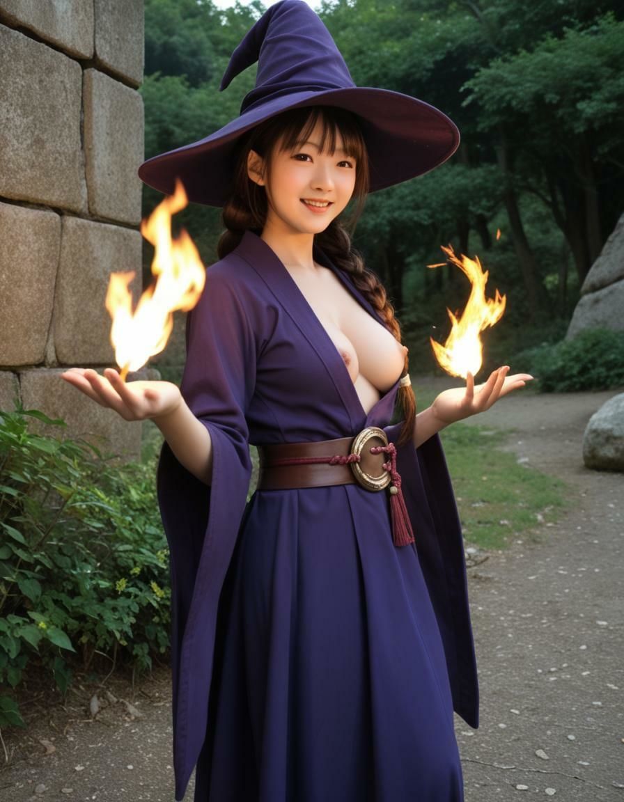 炎の魔法使い（449枚）【実写系AI超リアルCG集EX】 サンプル5