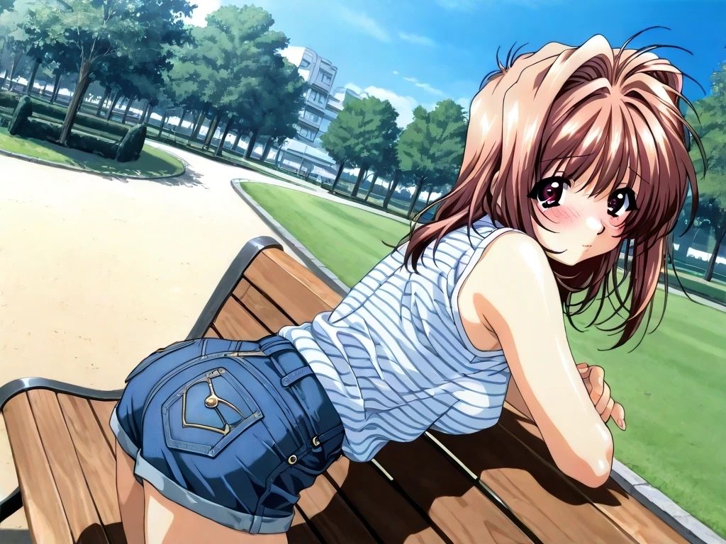 AIイラストCG集116 L〇VERS 恋に〇ちたら 河〇理恵（公園編） 画像1