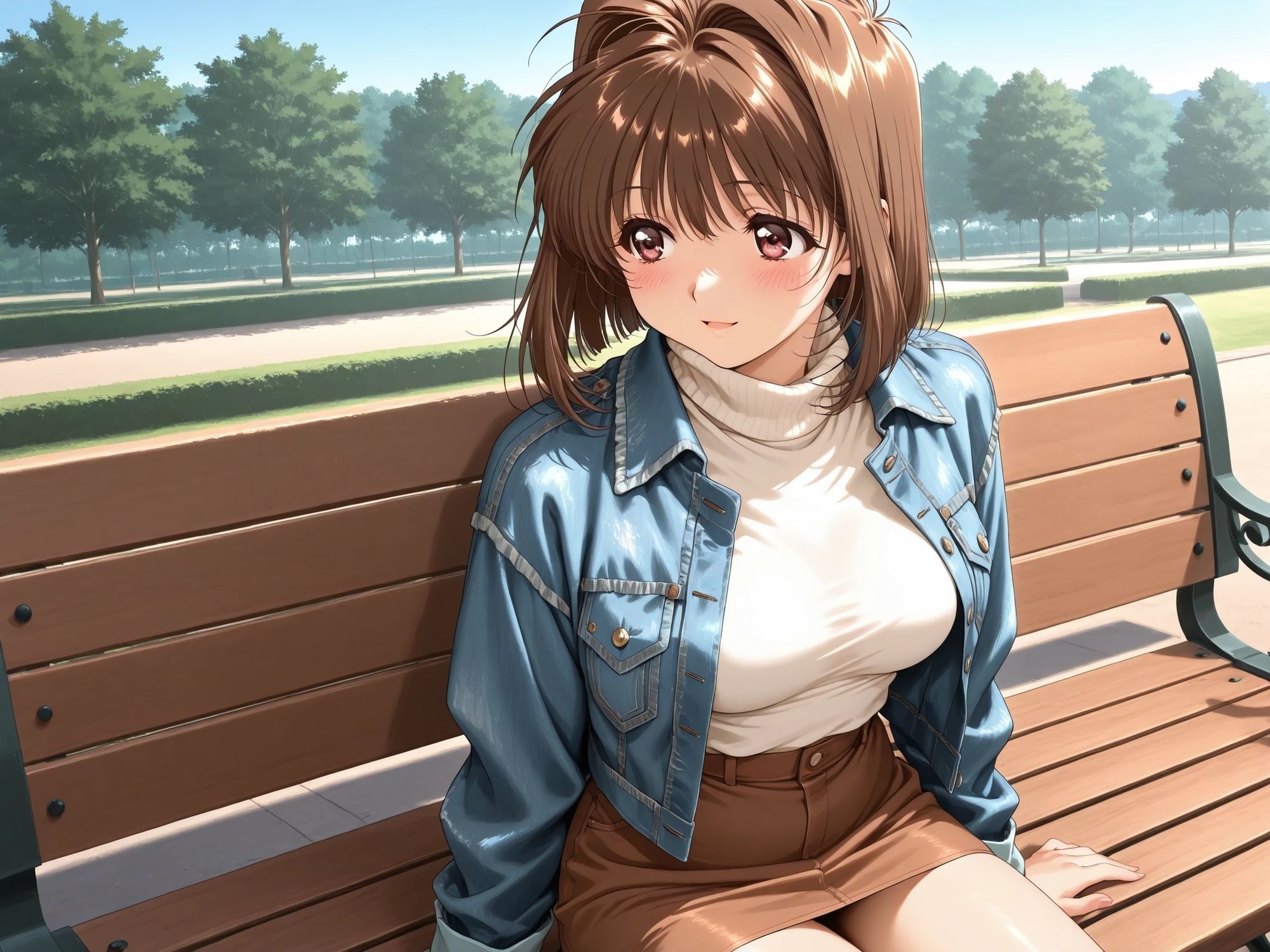 サンプル画像5:AIイラストCG集116 L〇VERS 恋に〇ちたら 河〇理恵（公園編）(ドンガラAI美少女イラスト支部) [d_700197]